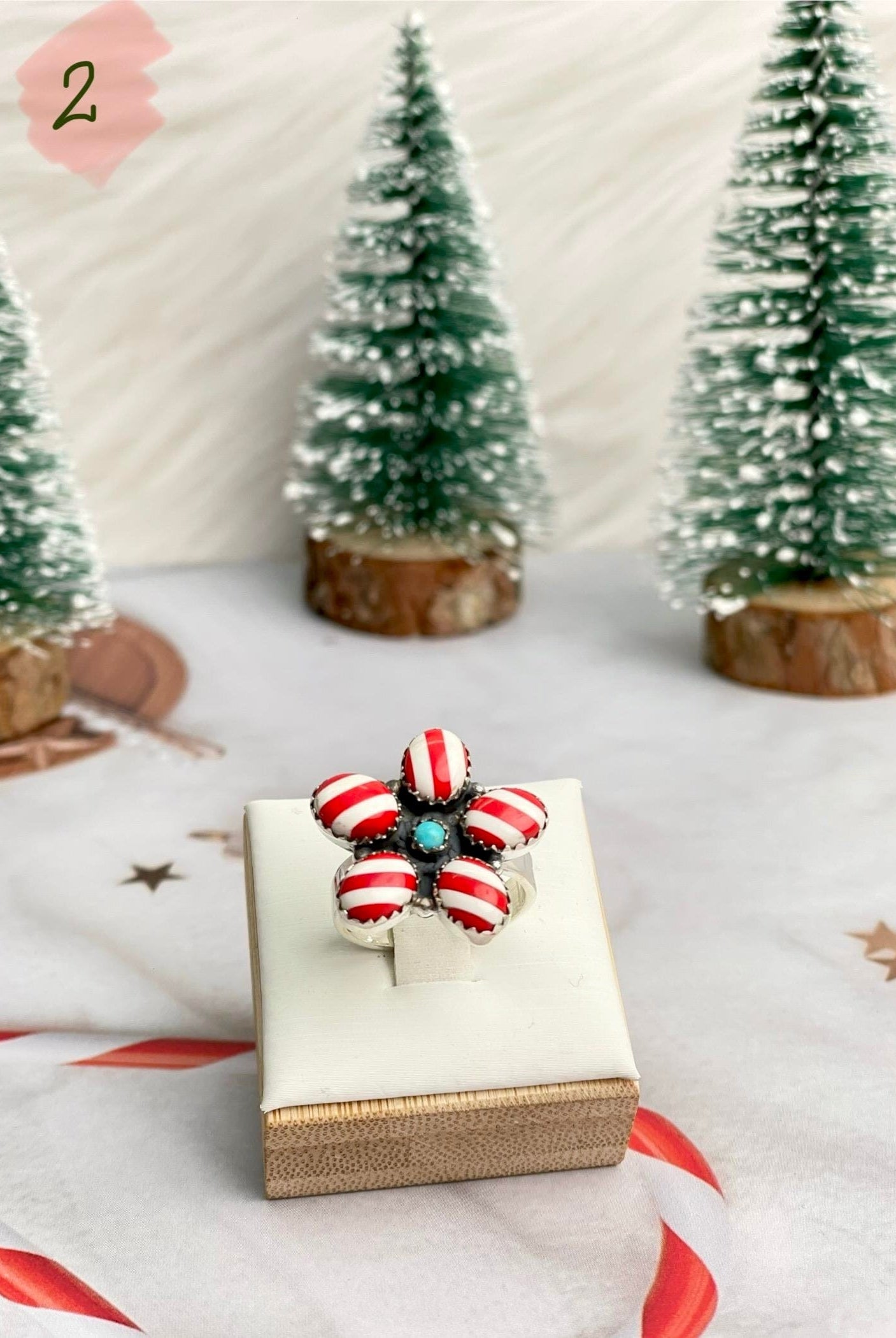 Holly Jolly Red & White Christmas Rings-Rings-Krush Kandy, Women's Online Fashion Boutique Located in Phoenix, Arizona (Scottsdale Area)
