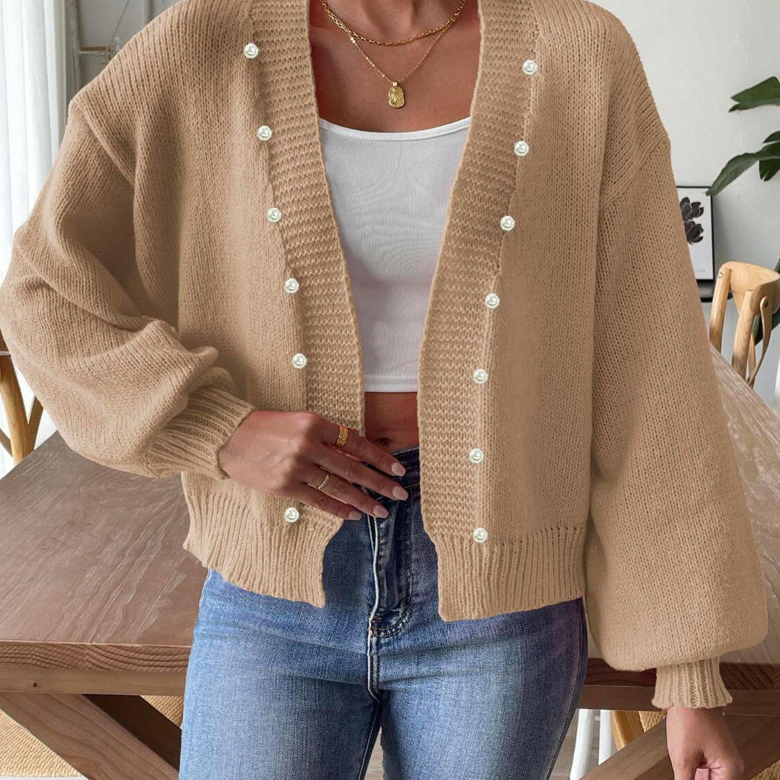 Pearl Open Front Long Sleeve Cardigan-Krush Kandy, Women's Online Fashion Boutique Located in Phoenix, Arizona (Scottsdale Area)