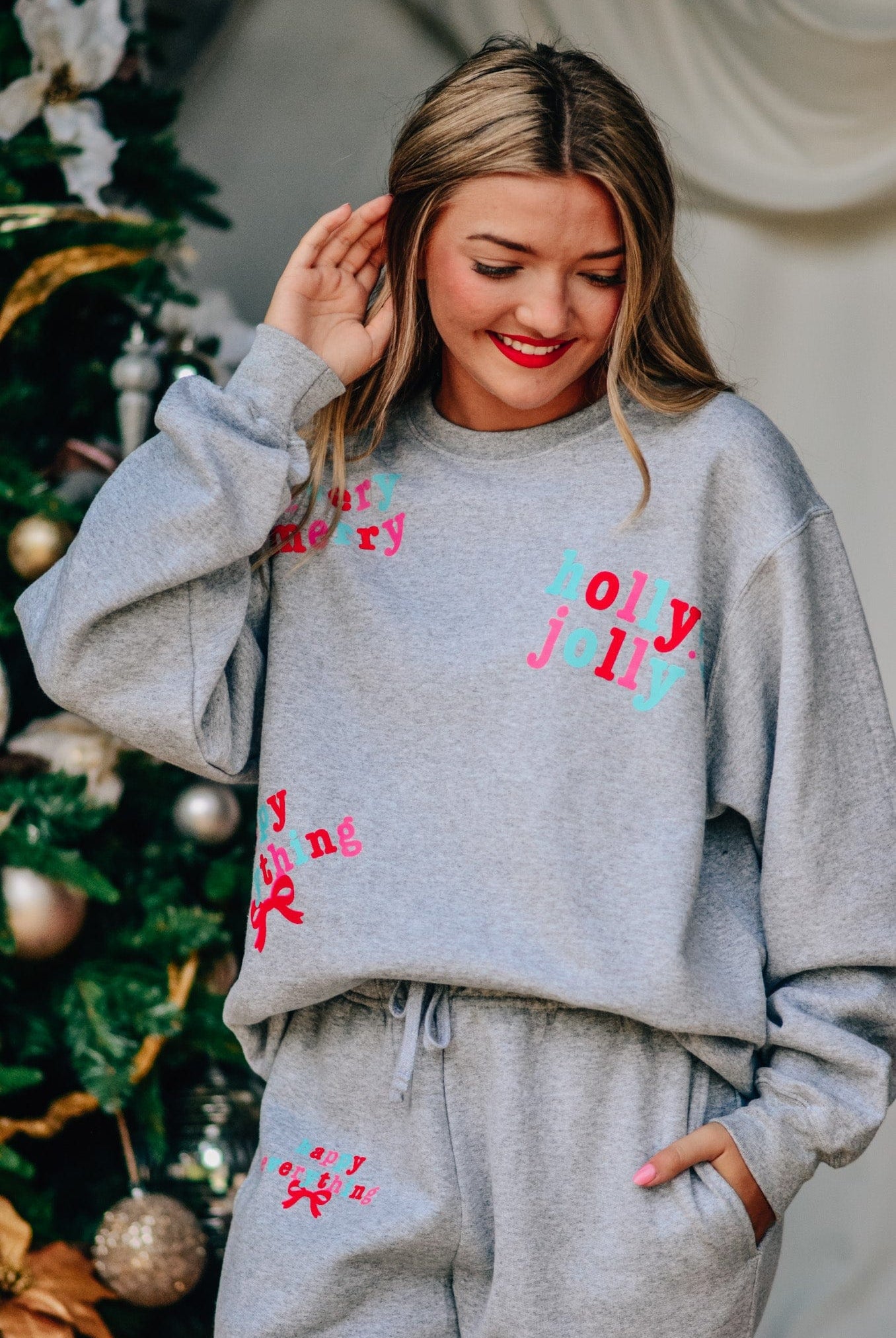 Holly Merry Everything Sweatshirt-Krush Kandy, Women's Online Fashion Boutique Located in Phoenix, Arizona (Scottsdale Area)