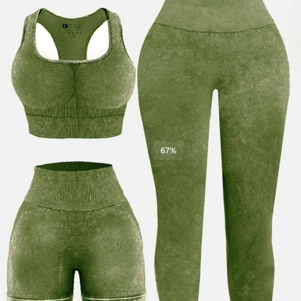 3 Piece Washed Square Neck Wide Strap Active Set-Krush Kandy, Women's Online Fashion Boutique Located in Phoenix, Arizona (Scottsdale Area)
