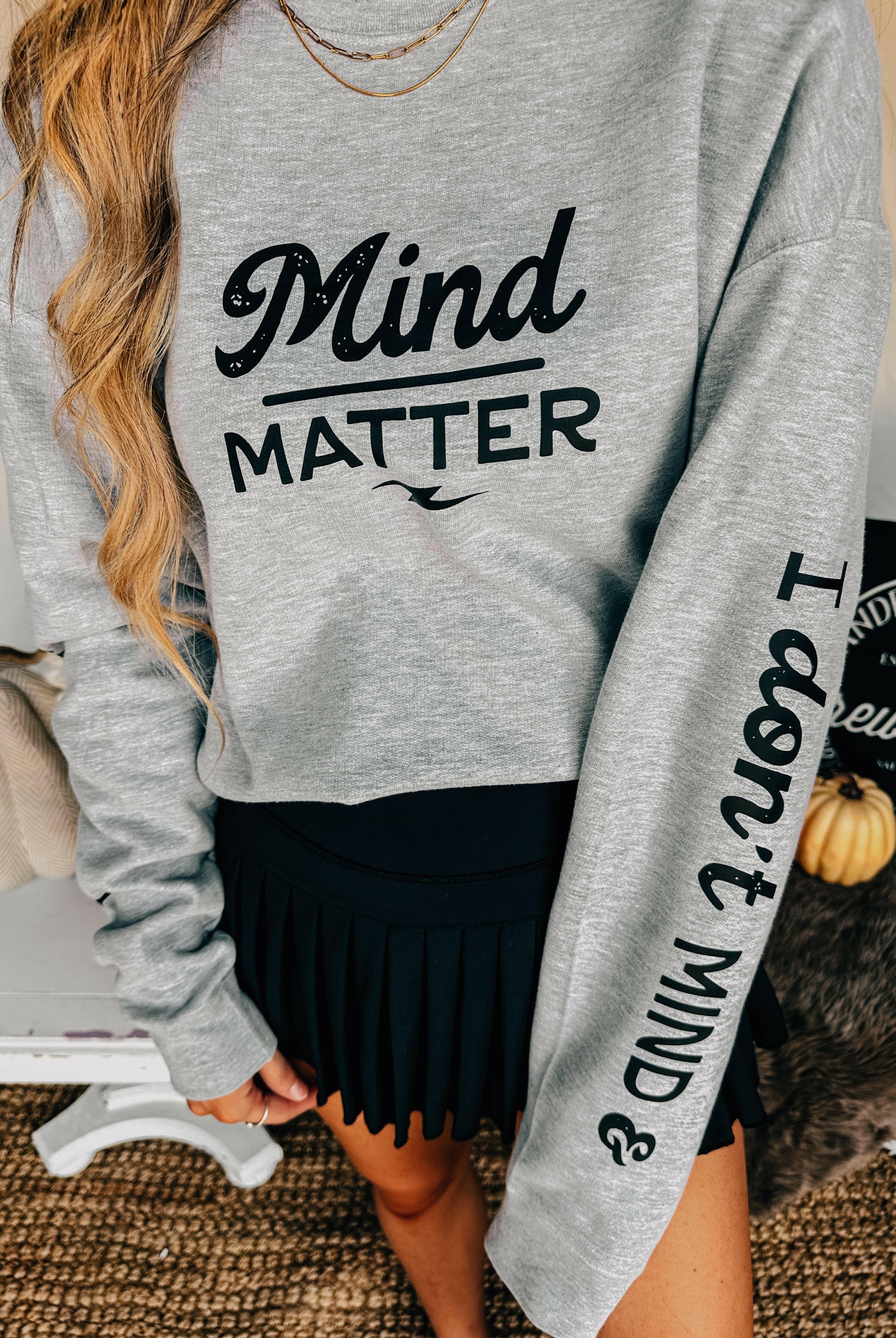 Mind Over Matter Sweatshirt-Krush Kandy, Women's Online Fashion Boutique Located in Phoenix, Arizona (Scottsdale Area)
