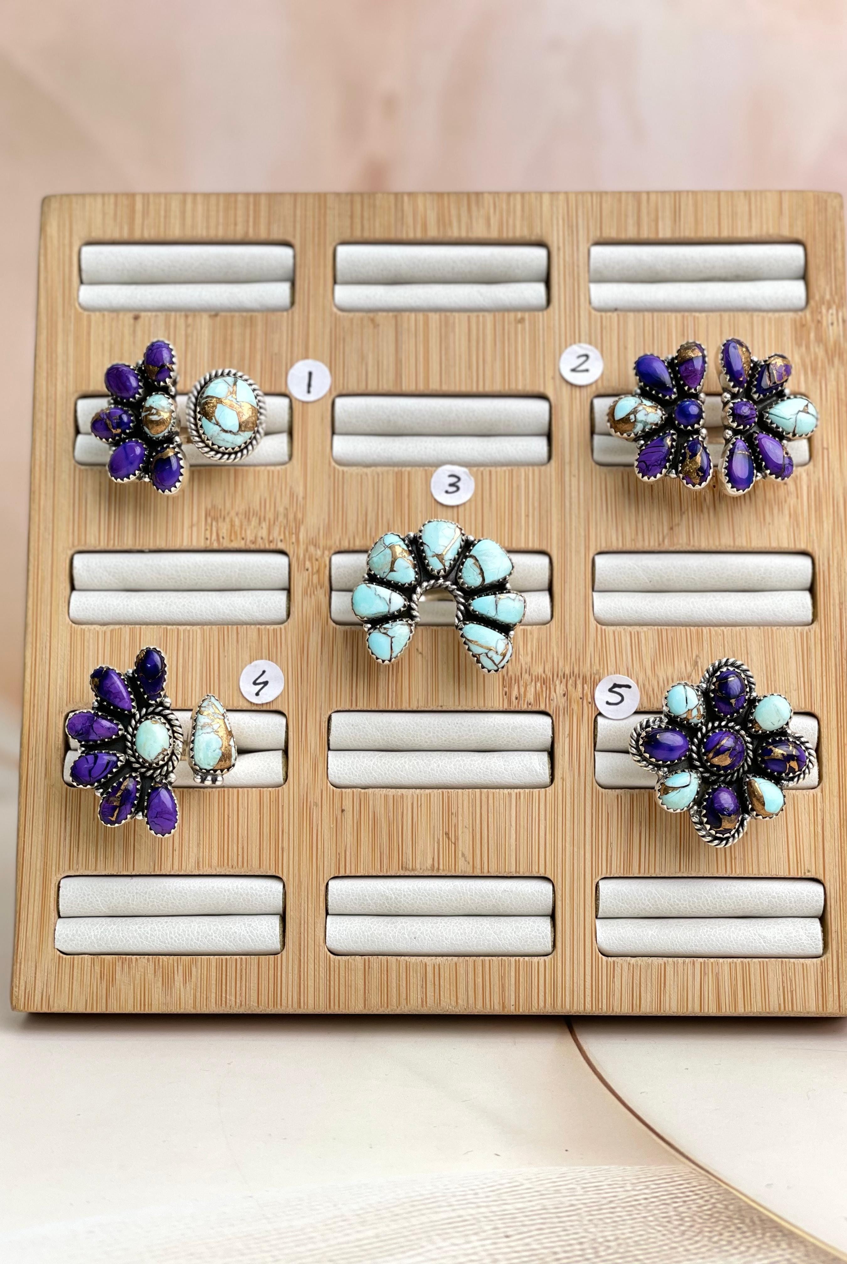 Berry Dahlia Multi Ring Clusters-Rings-Krush Kandy, Women's Online Fashion Boutique Located in Phoenix, Arizona (Scottsdale Area)