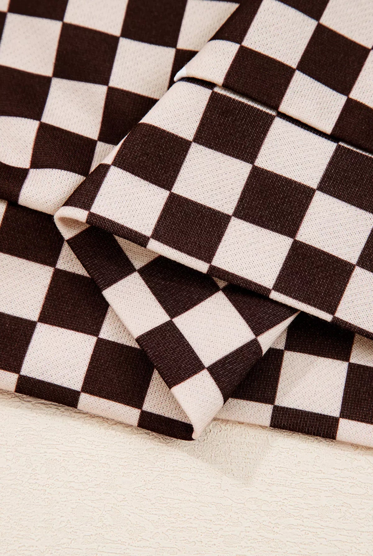 Checkered Drawstring Hoodie and Pants Set-2 Piece Outfit Sets-Krush Kandy, Women's Online Fashion Boutique Located in Phoenix, Arizona (Scottsdale Area)