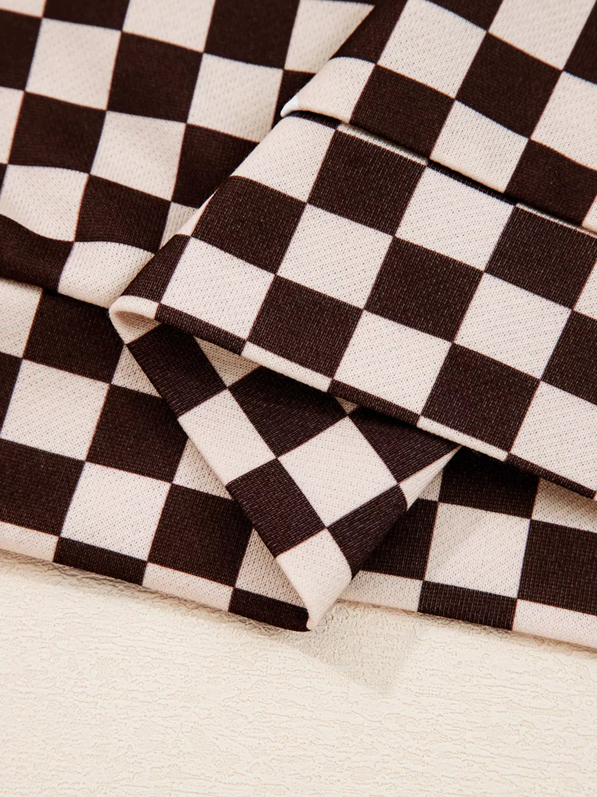 Checkered Drawstring Hoodie and Pants Set-2 Piece Outfit Sets-Krush Kandy, Women's Online Fashion Boutique Located in Phoenix, Arizona (Scottsdale Area)