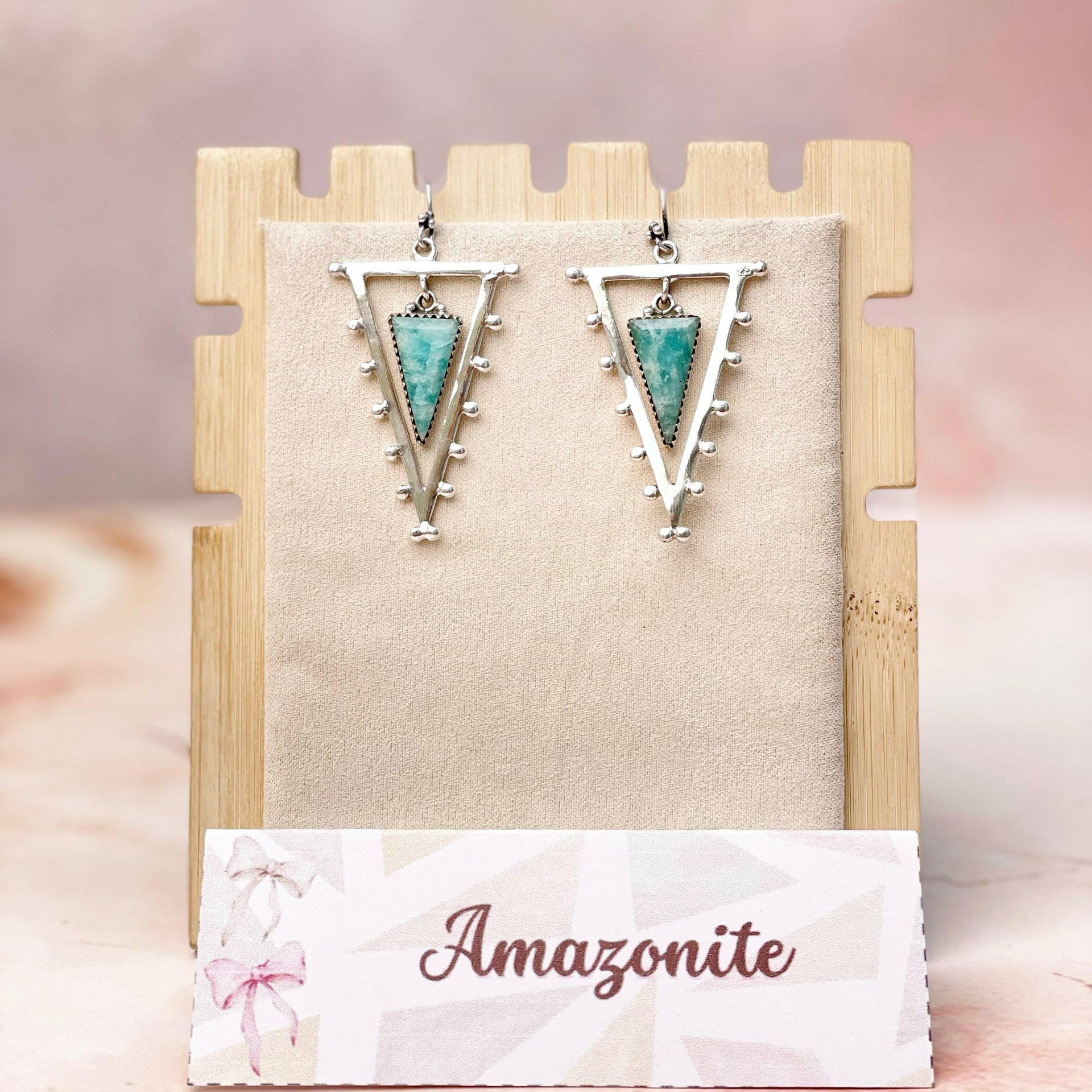 Tori's Bold Sterling Triad Stone Earrings | MADE TO ORDER-Earrings-Krush Kandy, Women's Online Fashion Boutique Located in Phoenix, Arizona (Scottsdale Area)