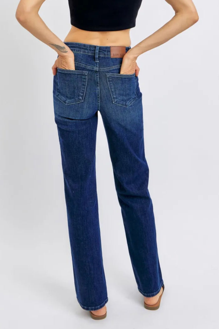 Judy Blue Full Size Tummy Control Straight Jeans Plus Size-Denim-Krush Kandy, Women's Online Fashion Boutique Located in Phoenix, Arizona (Scottsdale Area)