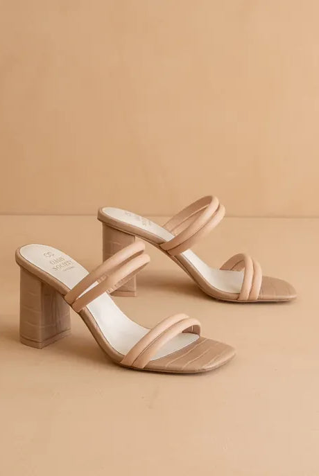 The Angela - Strappy Alligator Heels-Sandals-Krush Kandy, Women's Online Fashion Boutique Located in Phoenix, Arizona (Scottsdale Area)