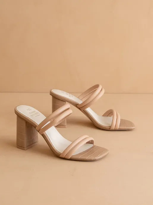 The Angela - Strappy Alligator Heels-Sandals-Krush Kandy, Women's Online Fashion Boutique Located in Phoenix, Arizona (Scottsdale Area)