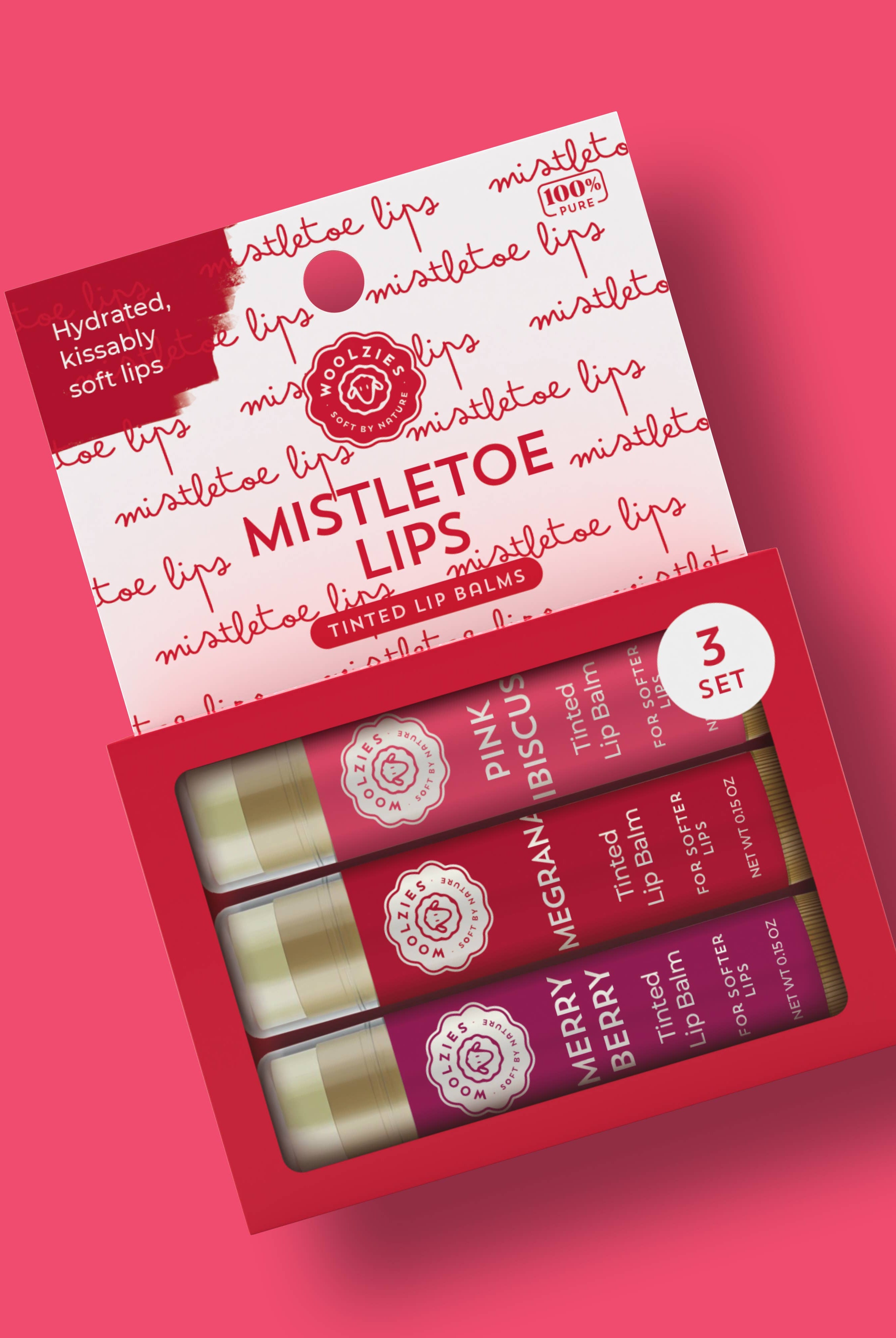Mistletoe Lips Tinted Lip Balm set Of 3-Accessories-Krush Kandy, Women's Online Fashion Boutique Located in Phoenix, Arizona (Scottsdale Area)