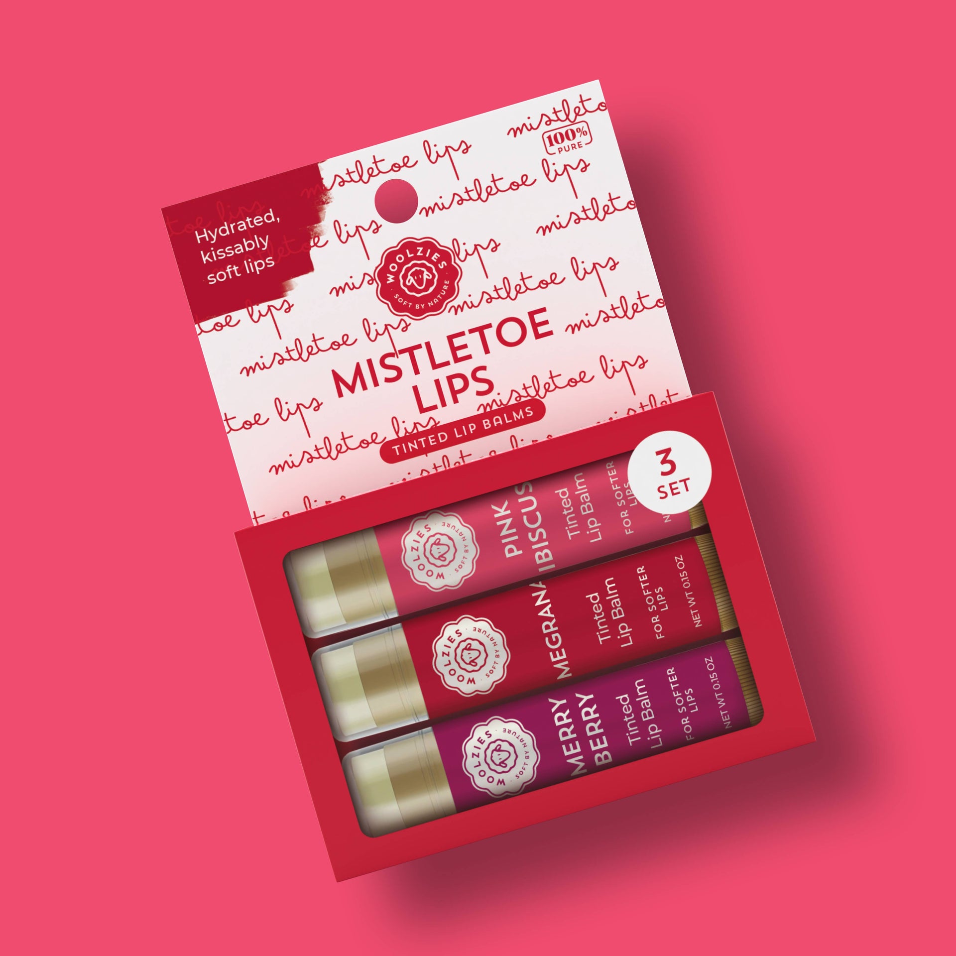 Mistletoe Lips Tinted Lip Balm set Of 3-Accessories-Krush Kandy, Women's Online Fashion Boutique Located in Phoenix, Arizona (Scottsdale Area)