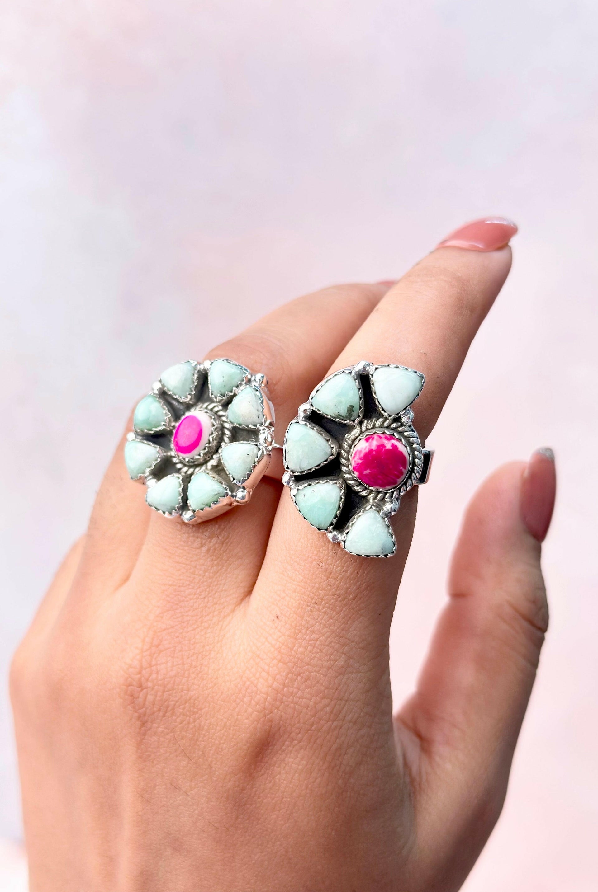 Paloma & Pink Jasper One of a Kind Rings-Rings-Krush Kandy, Women's Online Fashion Boutique Located in Phoenix, Arizona (Scottsdale Area)
