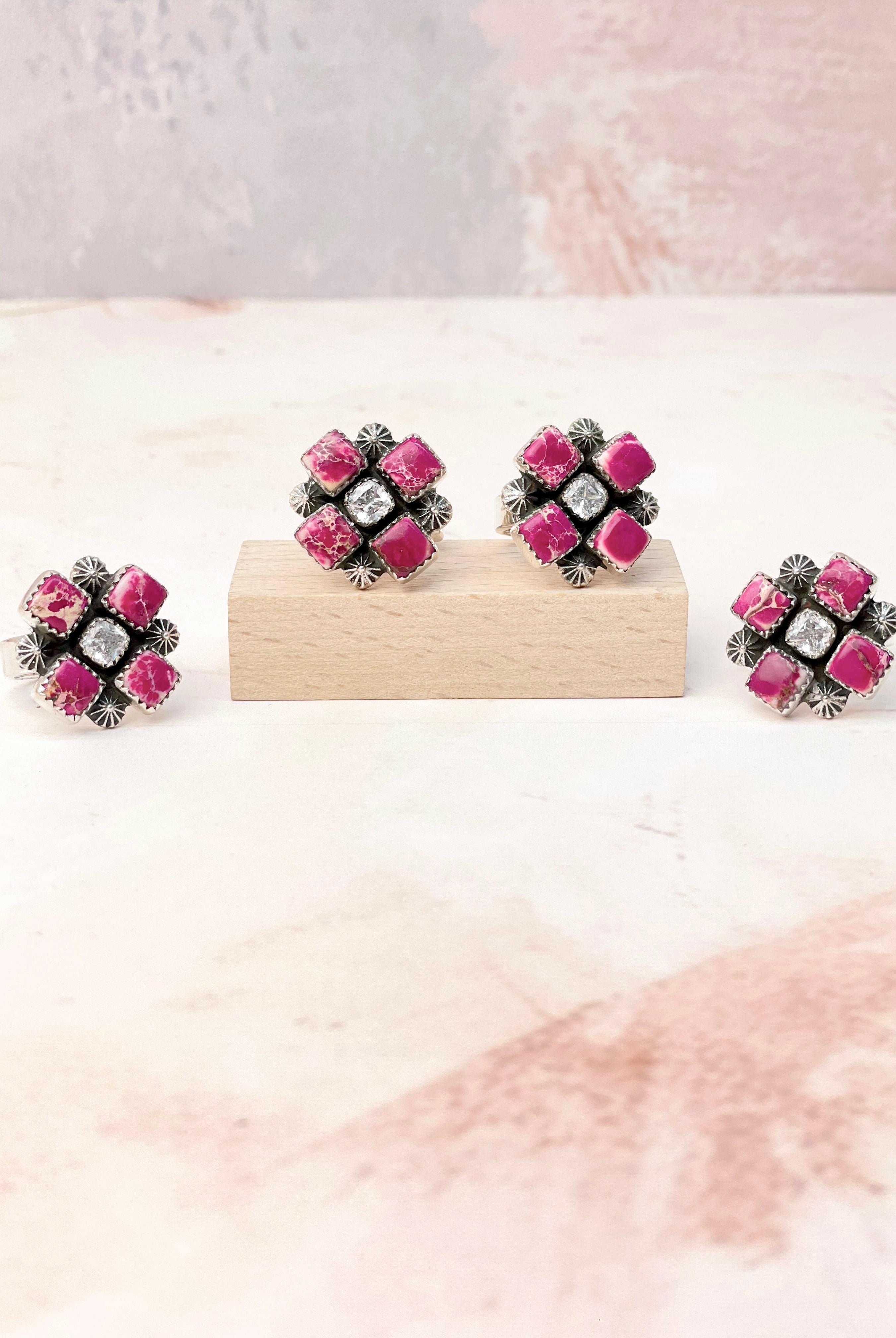 Desert Jasper Square Conch Ring-Rings-Krush Kandy, Women's Online Fashion Boutique Located in Phoenix, Arizona (Scottsdale Area)
