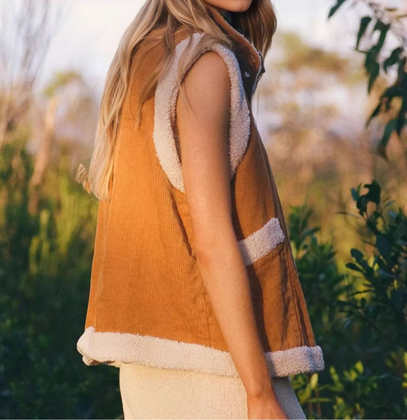 Button Up Sherpa Vest Coat-Vests-Krush Kandy, Women's Online Fashion Boutique Located in Phoenix, Arizona (Scottsdale Area)