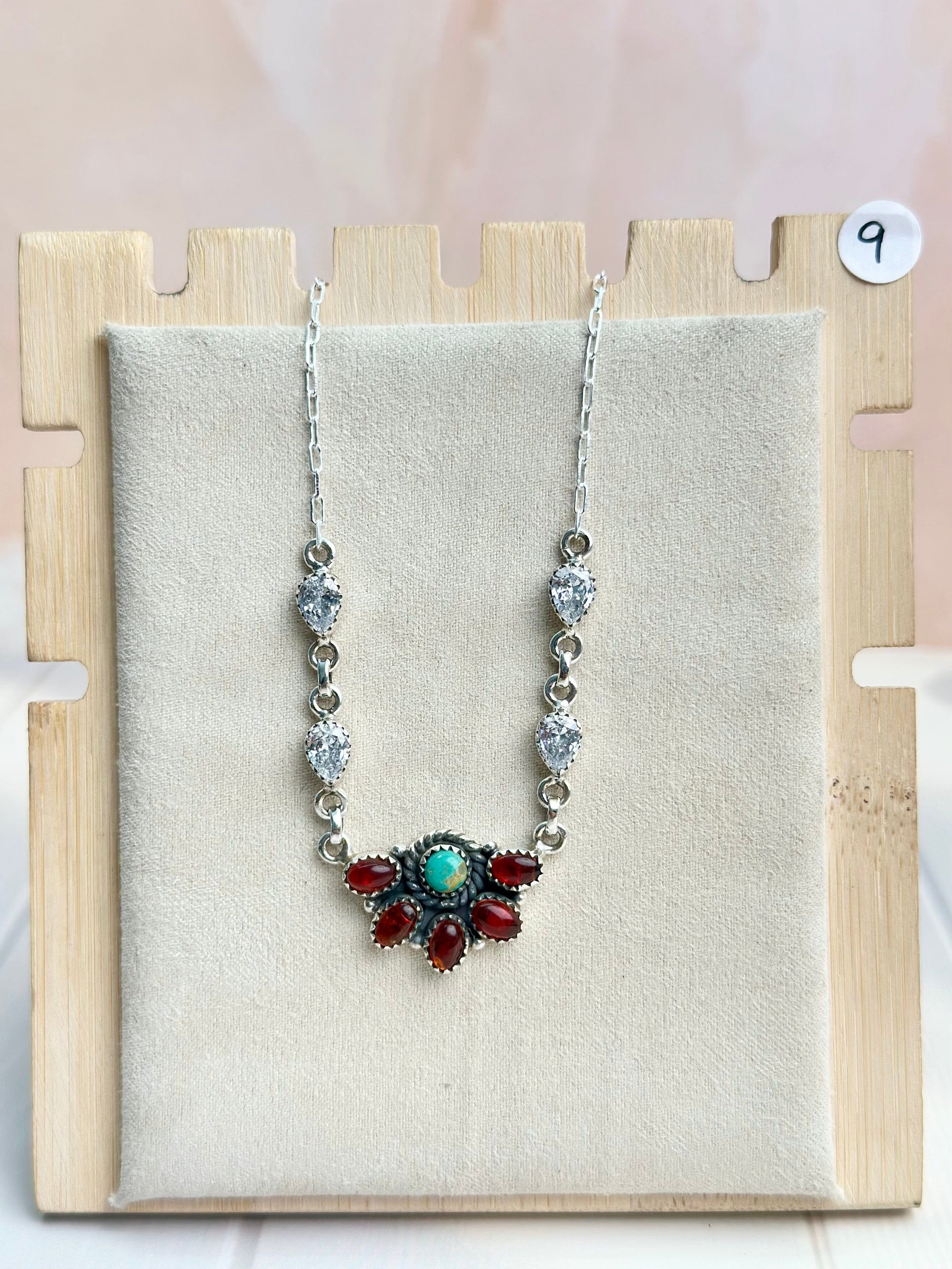 Amber, Turquoise & Crystal Necklaces-Necklaces-Krush Kandy, Women's Online Fashion Boutique Located in Phoenix, Arizona (Scottsdale Area)