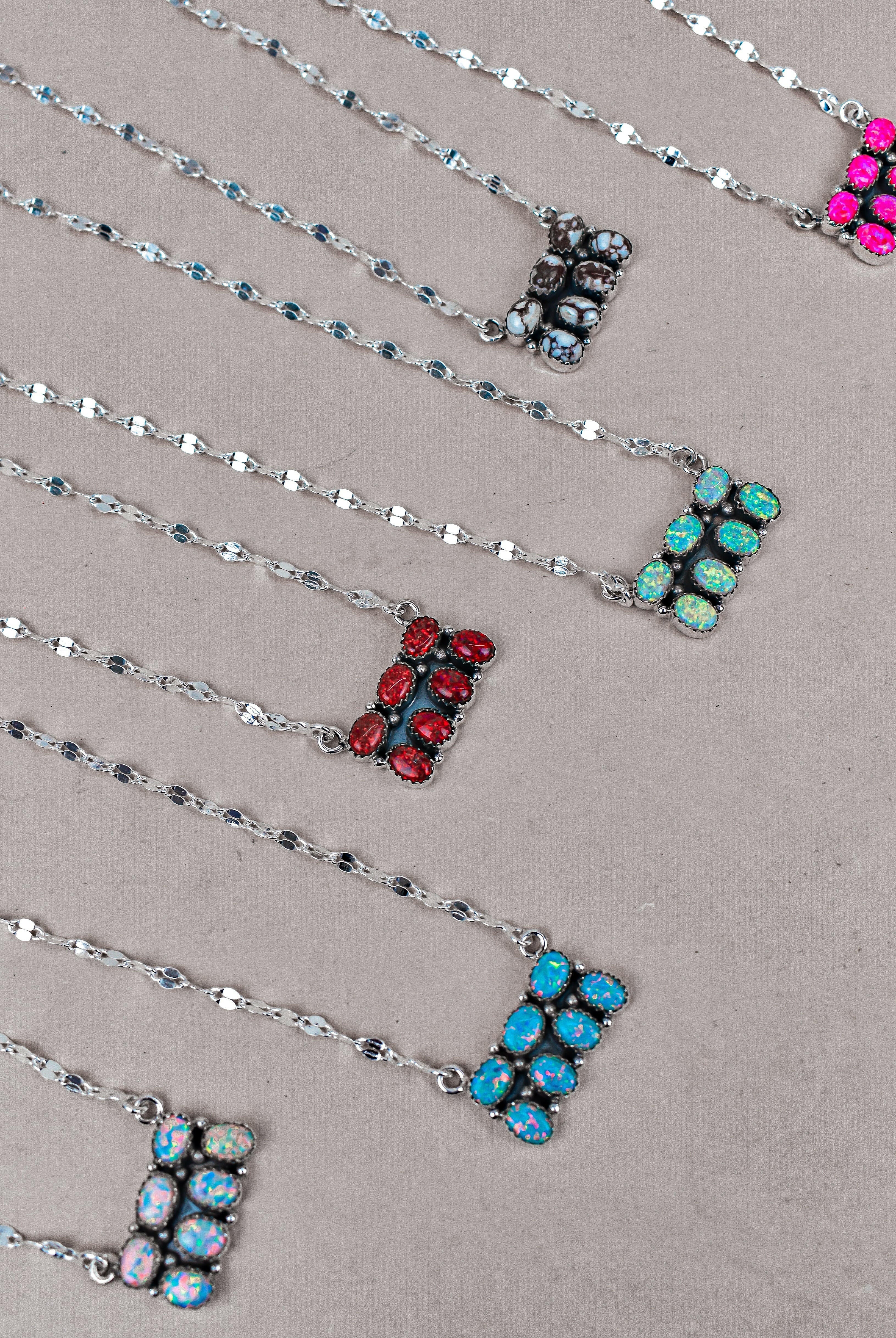 Starry Horizon Gemstone Bar Necklace-Bar Necklaces-Krush Kandy, Women's Online Fashion Boutique Located in Phoenix, Arizona (Scottsdale Area)