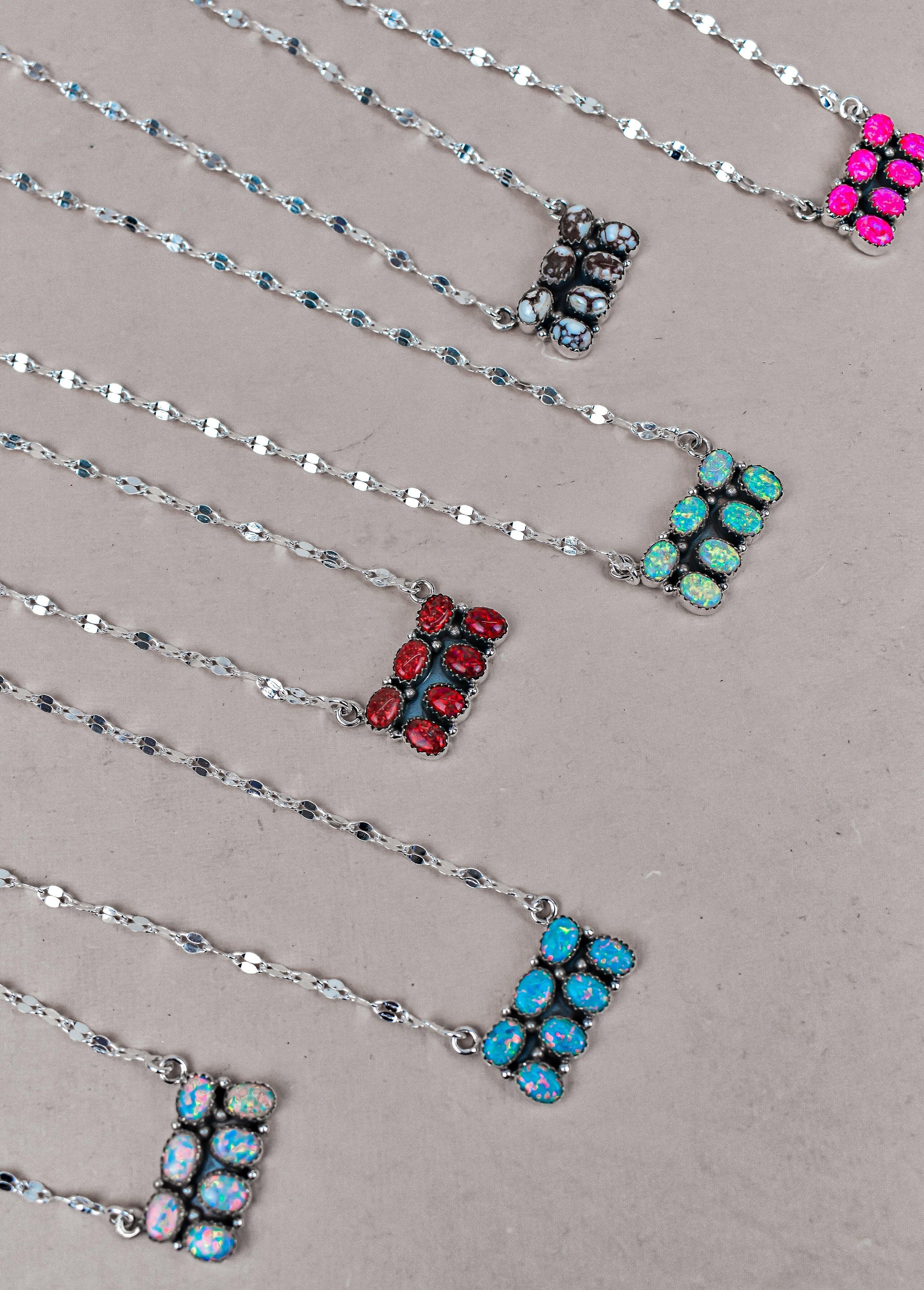 Starry Horizon Gemstone Bar Necklace-Bar Necklaces-Krush Kandy, Women's Online Fashion Boutique Located in Phoenix, Arizona (Scottsdale Area)