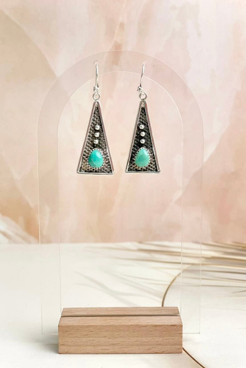 Boho Stamped Triangle Multi Earrings-Earrings-Krush Kandy, Women's Online Fashion Boutique Located in Phoenix, Arizona (Scottsdale Area)