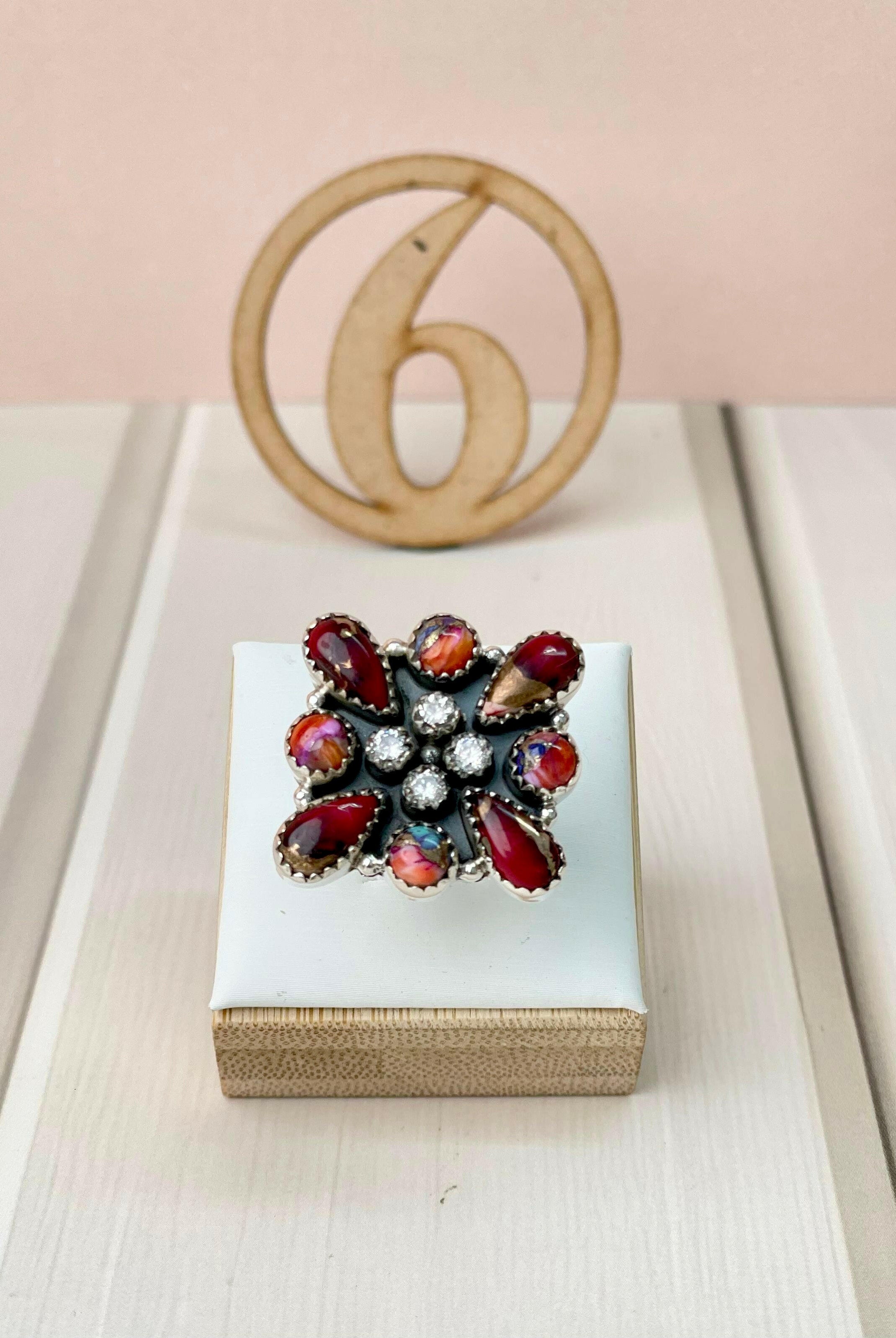 Red Dahlia One of a Kind Rings-Rings-Krush Kandy, Women's Online Fashion Boutique Located in Phoenix, Arizona (Scottsdale Area)