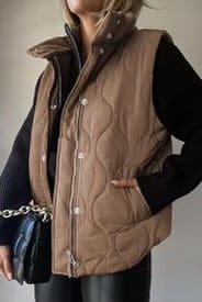 Lux Quilted Puffer Vest-Jackets-Krush Kandy, Women's Online Fashion Boutique Located in Phoenix, Arizona (Scottsdale Area)