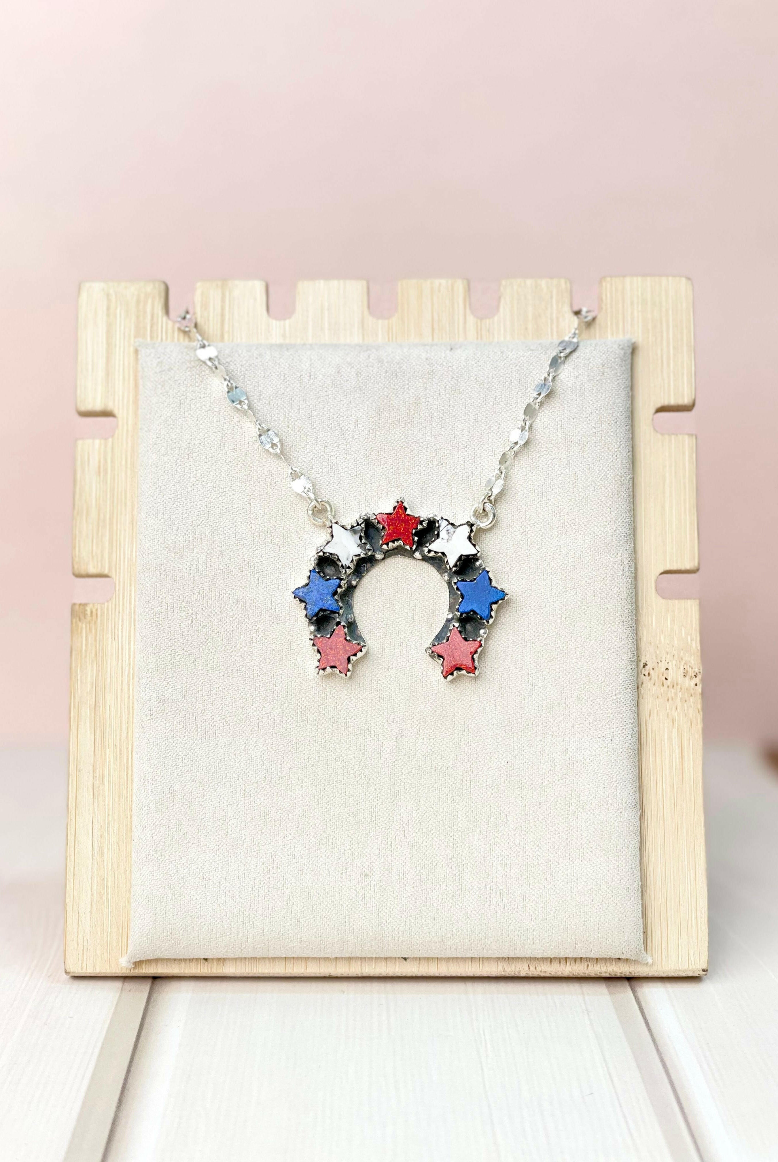 Patriotic Stars Naja Necklace-Necklaces-Krush Kandy, Women's Online Fashion Boutique Located in Phoenix, Arizona (Scottsdale Area)