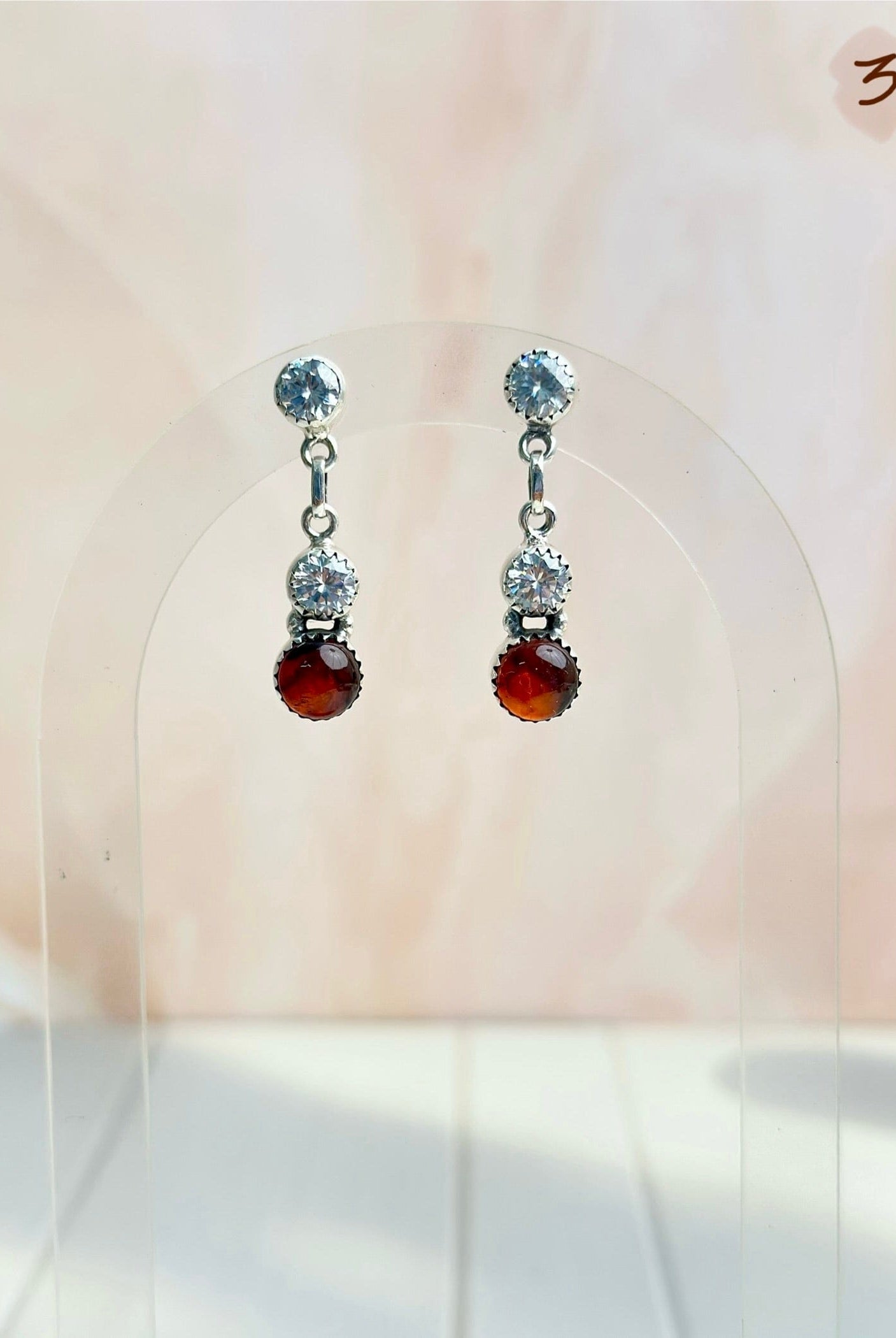 Amber, Turquoise & Crystals Mixed Earrings-Earrings-Krush Kandy, Women's Online Fashion Boutique Located in Phoenix, Arizona (Scottsdale Area)