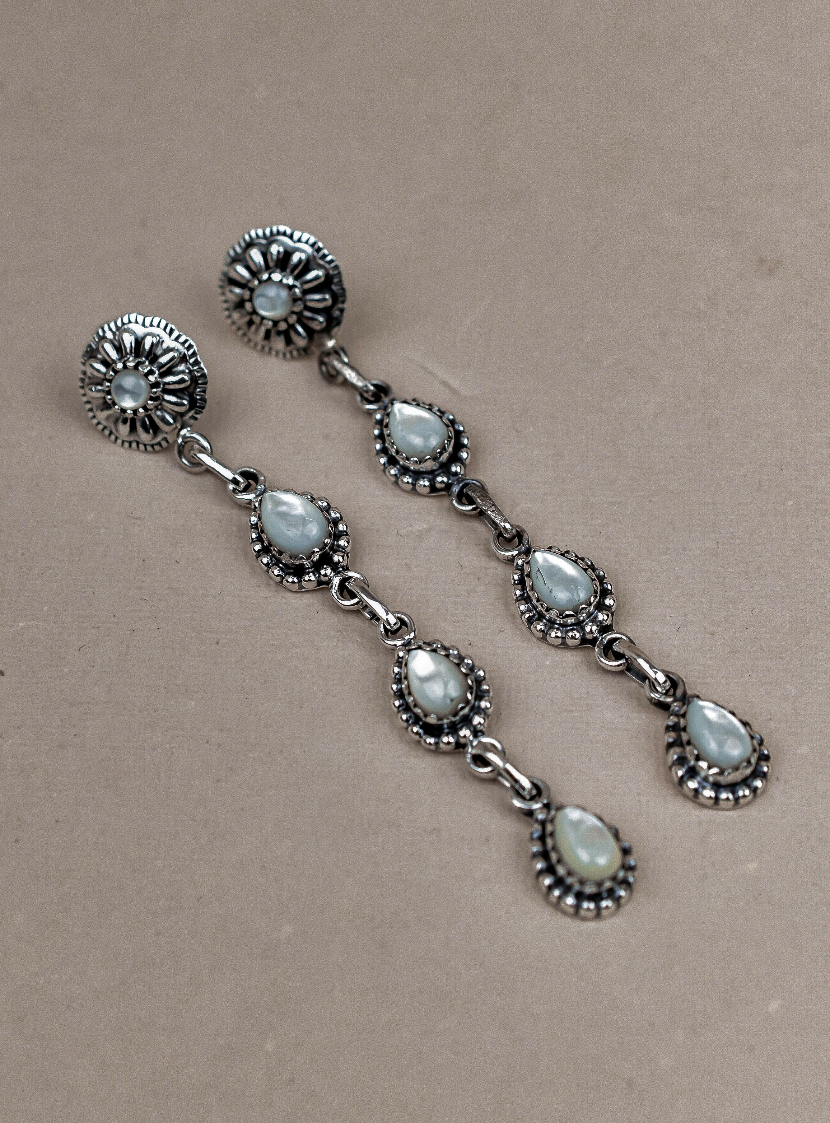 Sterling Silver Tear Drop Earrings-Drop Earrings-Krush Kandy, Women's Online Fashion Boutique Located in Phoenix, Arizona (Scottsdale Area)