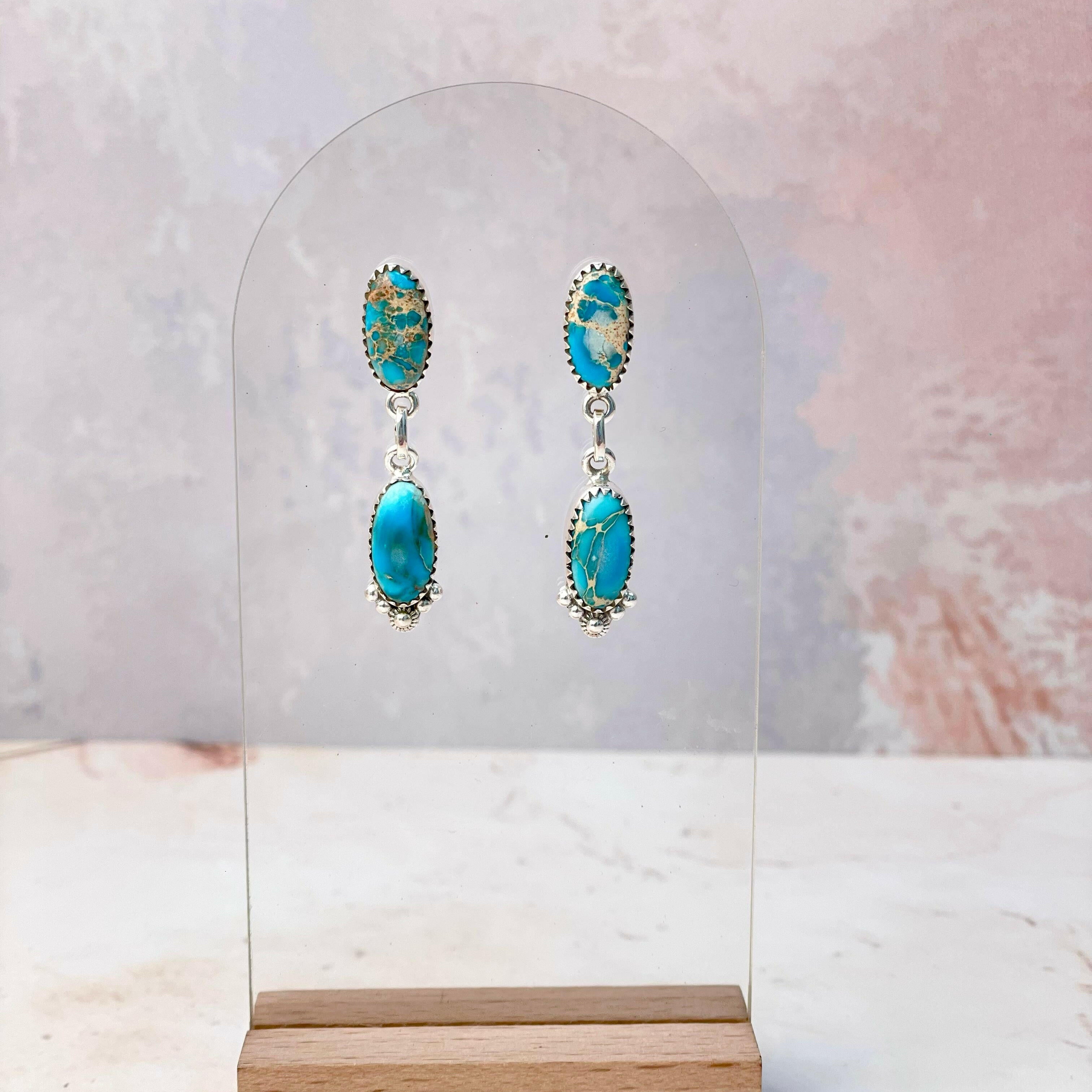 Little Desert Jasper Multi Colored Earrings-Earrings-Krush Kandy, Women's Online Fashion Boutique Located in Phoenix, Arizona (Scottsdale Area)