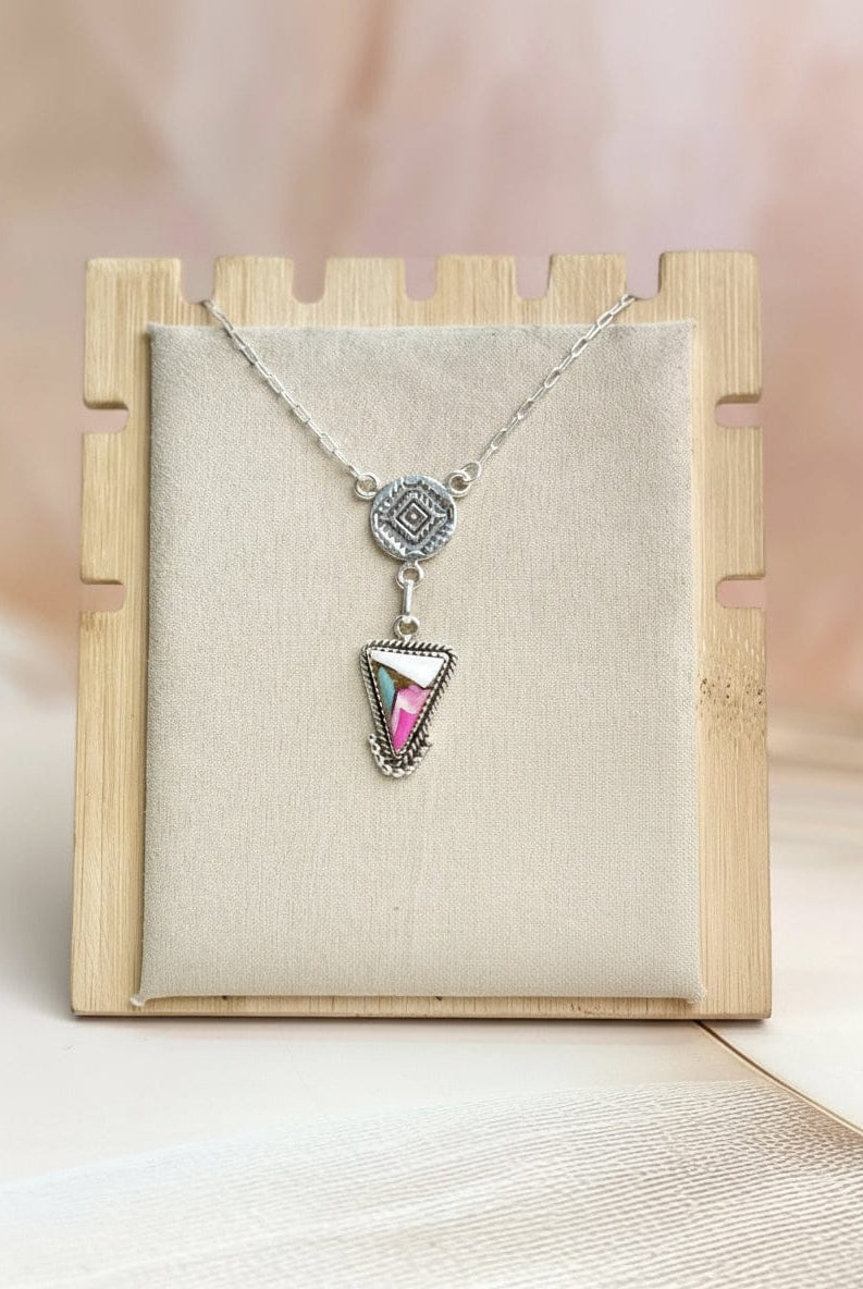 Aztec Triad Multi Stone Necklace-Necklaces-Krush Kandy, Women's Online Fashion Boutique Located in Phoenix, Arizona (Scottsdale Area)