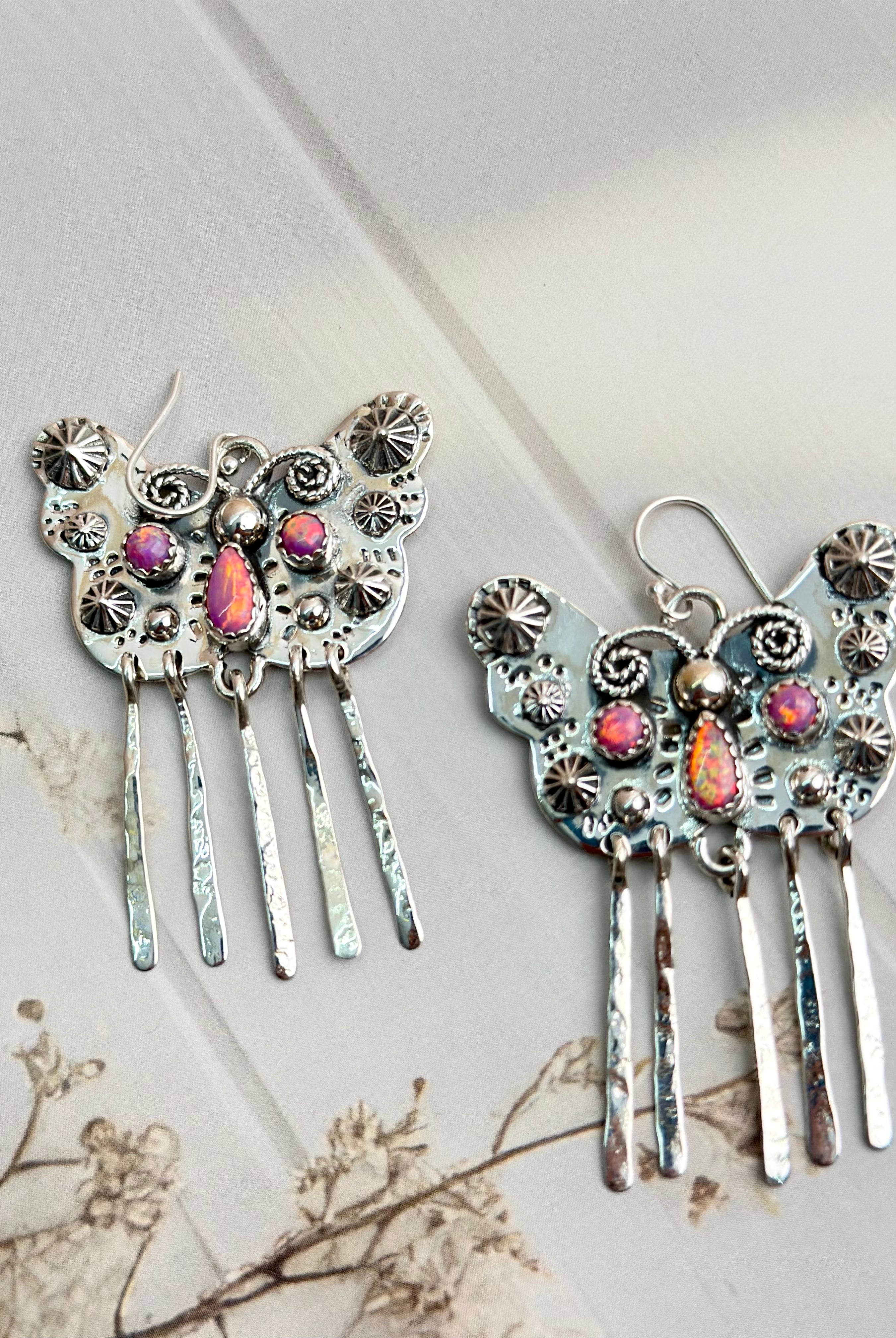 Boho Butterfly in Mesa Desert Opal Earrings-Earrings-Krush Kandy, Women's Online Fashion Boutique Located in Phoenix, Arizona (Scottsdale Area)