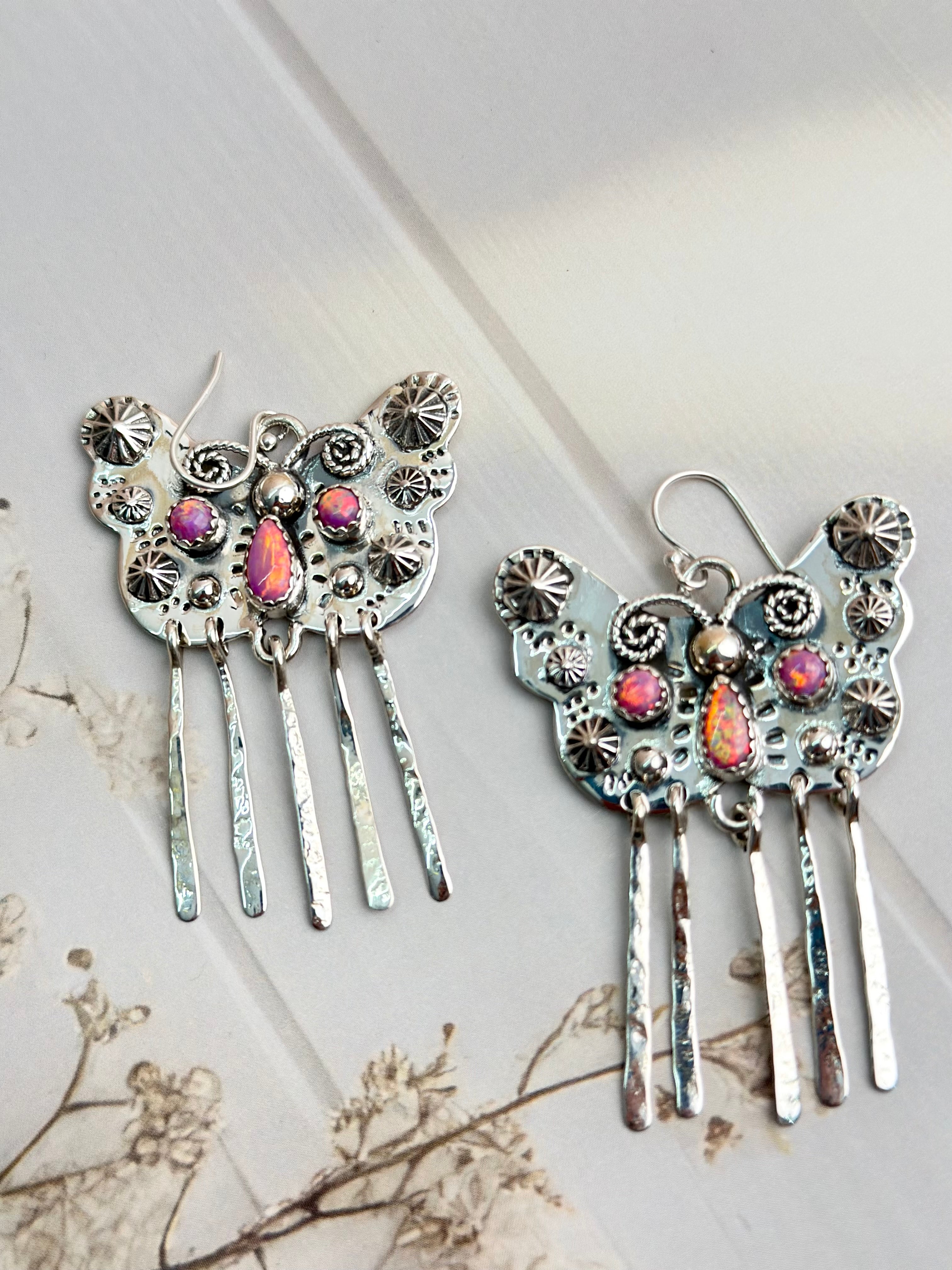 Boho Butterfly in Mesa Desert Opal Earrings-Earrings-Krush Kandy, Women's Online Fashion Boutique Located in Phoenix, Arizona (Scottsdale Area)