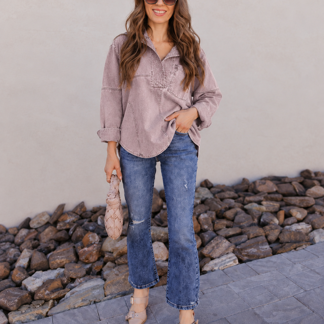 Rodeo Muse Denim Long Sleeve Top