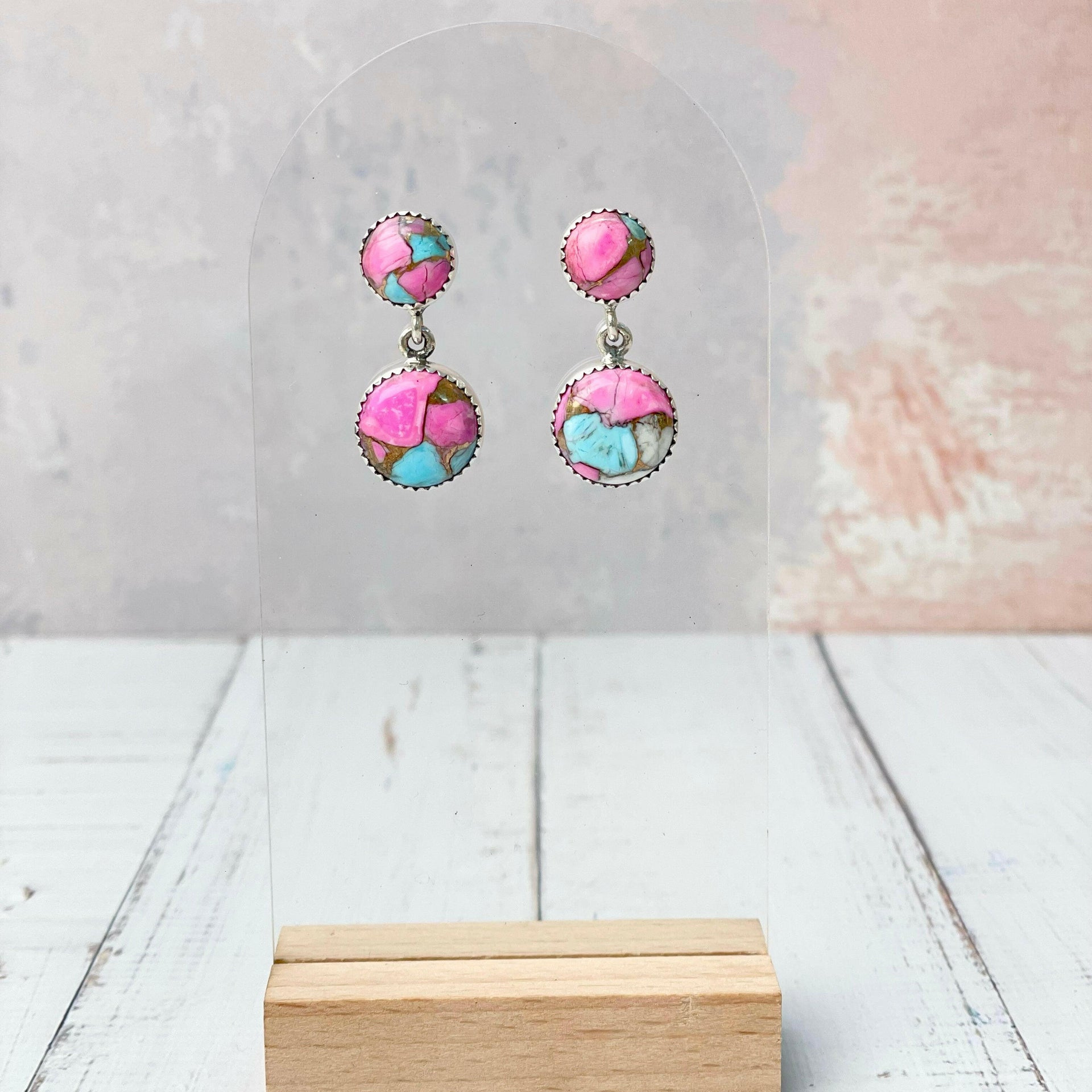 Cotton Kandy Drops Stone Earrings-Earrings-Krush Kandy, Women's Online Fashion Boutique Located in Phoenix, Arizona (Scottsdale Area)