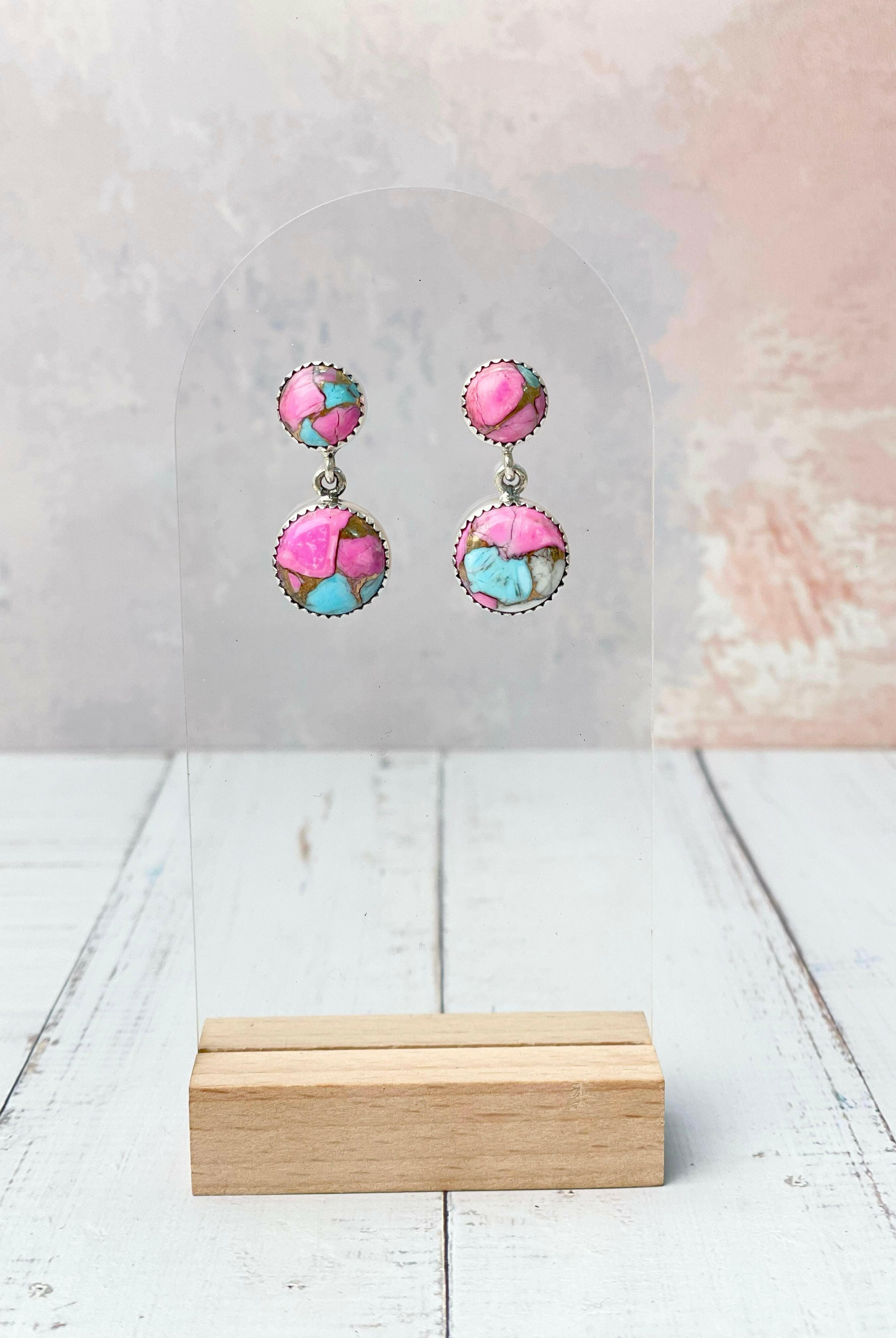 Cotton Kandy Drops Stone Earrings-Earrings-Krush Kandy, Women's Online Fashion Boutique Located in Phoenix, Arizona (Scottsdale Area)
