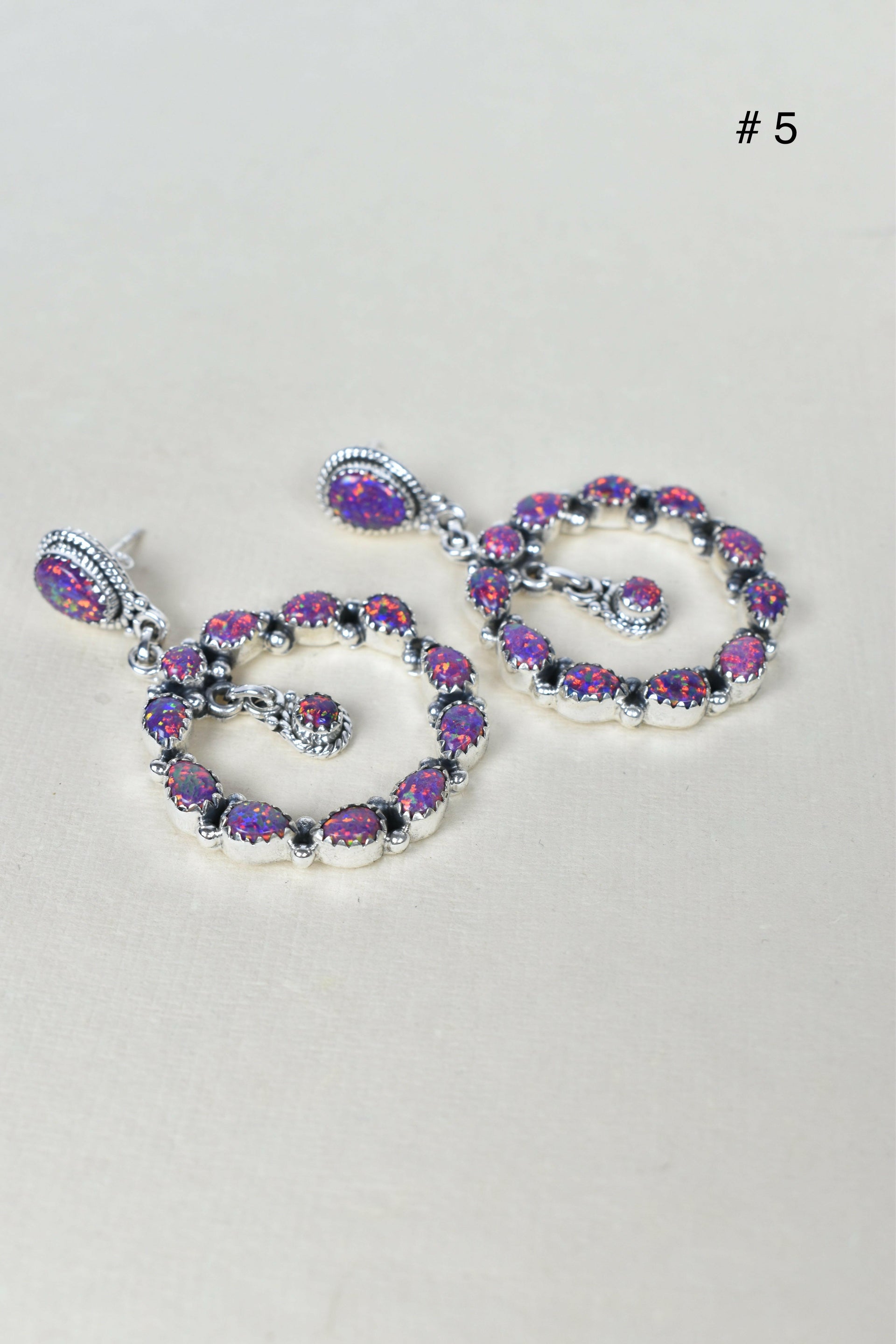 Jeweled Hoop Swing Sterling Silver Earrings-Drop Earrings-Krush Kandy, Women's Online Fashion Boutique Located in Phoenix, Arizona (Scottsdale Area)