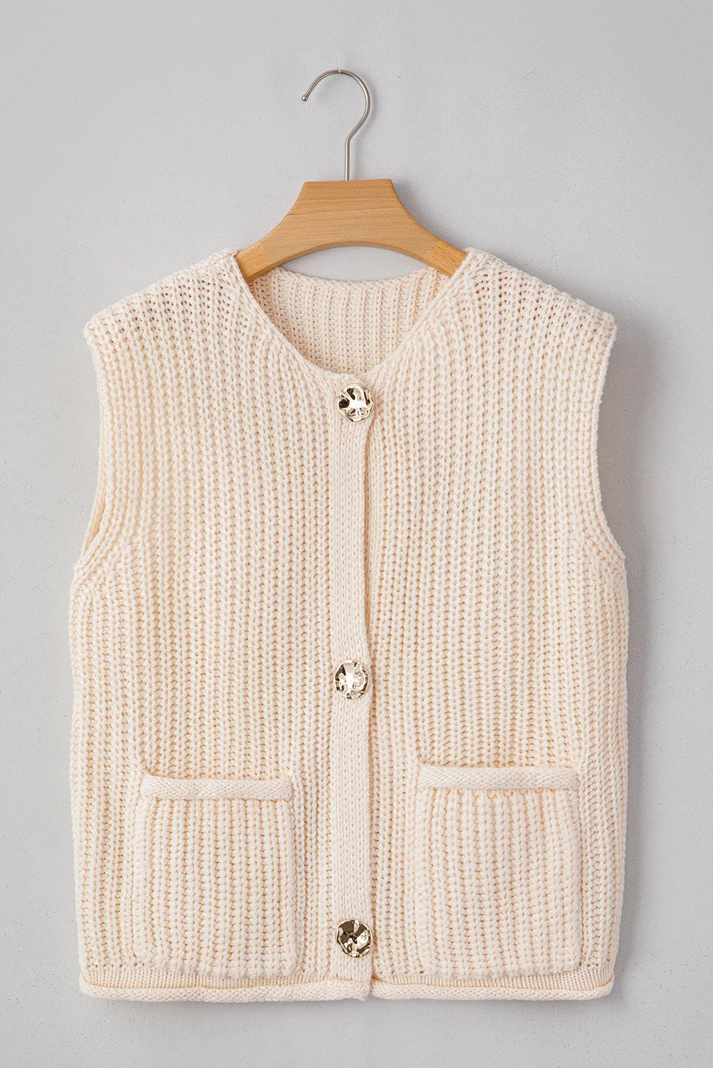 Cozy Chic Knit Sweater Vest with Side Pockets (2 Colors)-Sweaters-Krush Kandy, Women's Online Fashion Boutique Located in Phoenix, Arizona (Scottsdale Area)