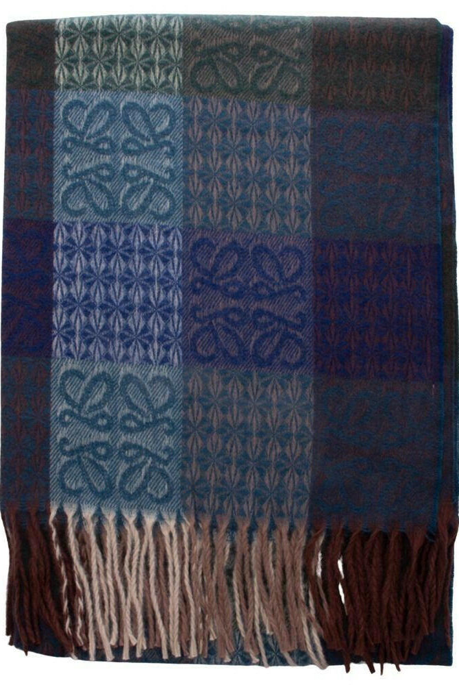 Color Block Plaid Scarf with Fringe and Butterfly Design-Scarves-Krush Kandy, Women's Online Fashion Boutique Located in Phoenix, Arizona (Scottsdale Area)