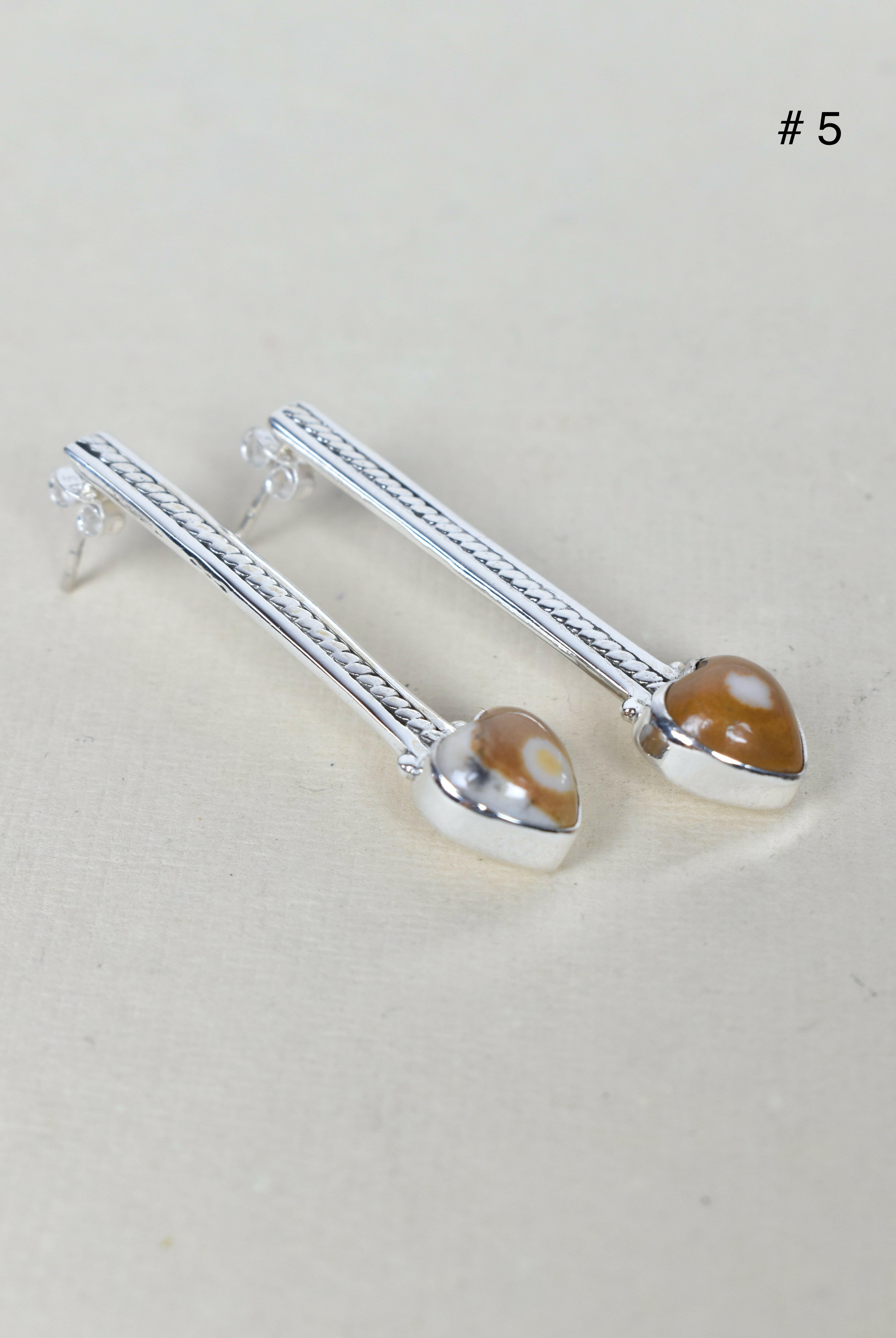 Silver Solitaire Bar Earrings-Drop Earrings-Krush Kandy, Women's Online Fashion Boutique Located in Phoenix, Arizona (Scottsdale Area)