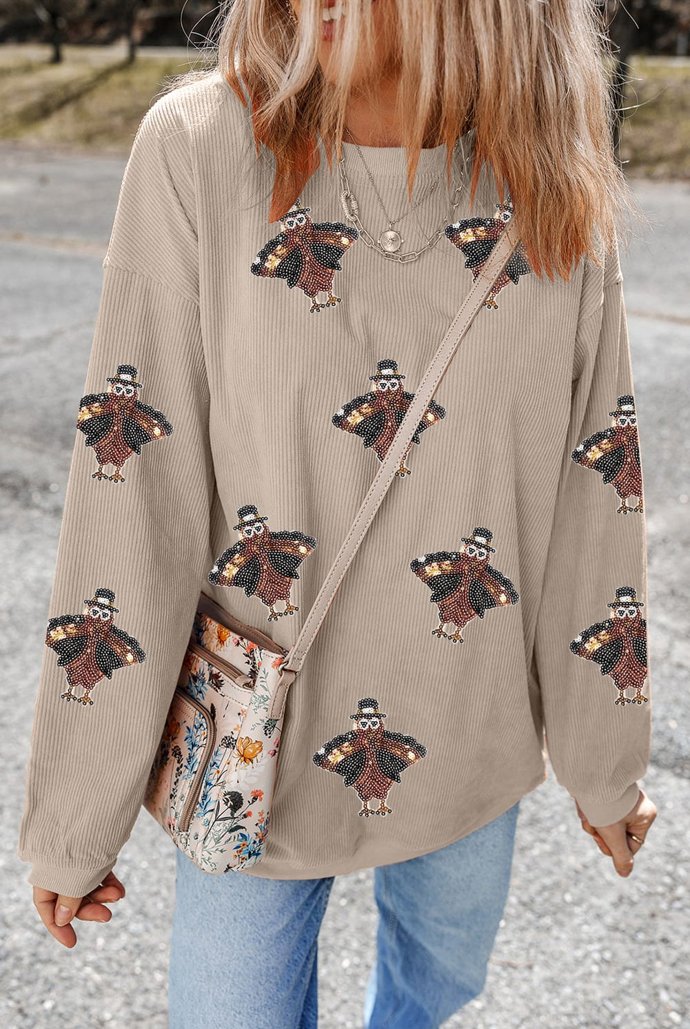Turkey Time Sequin Top-Sweaters-Krush Kandy, Women's Online Fashion Boutique Located in Phoenix, Arizona (Scottsdale Area)