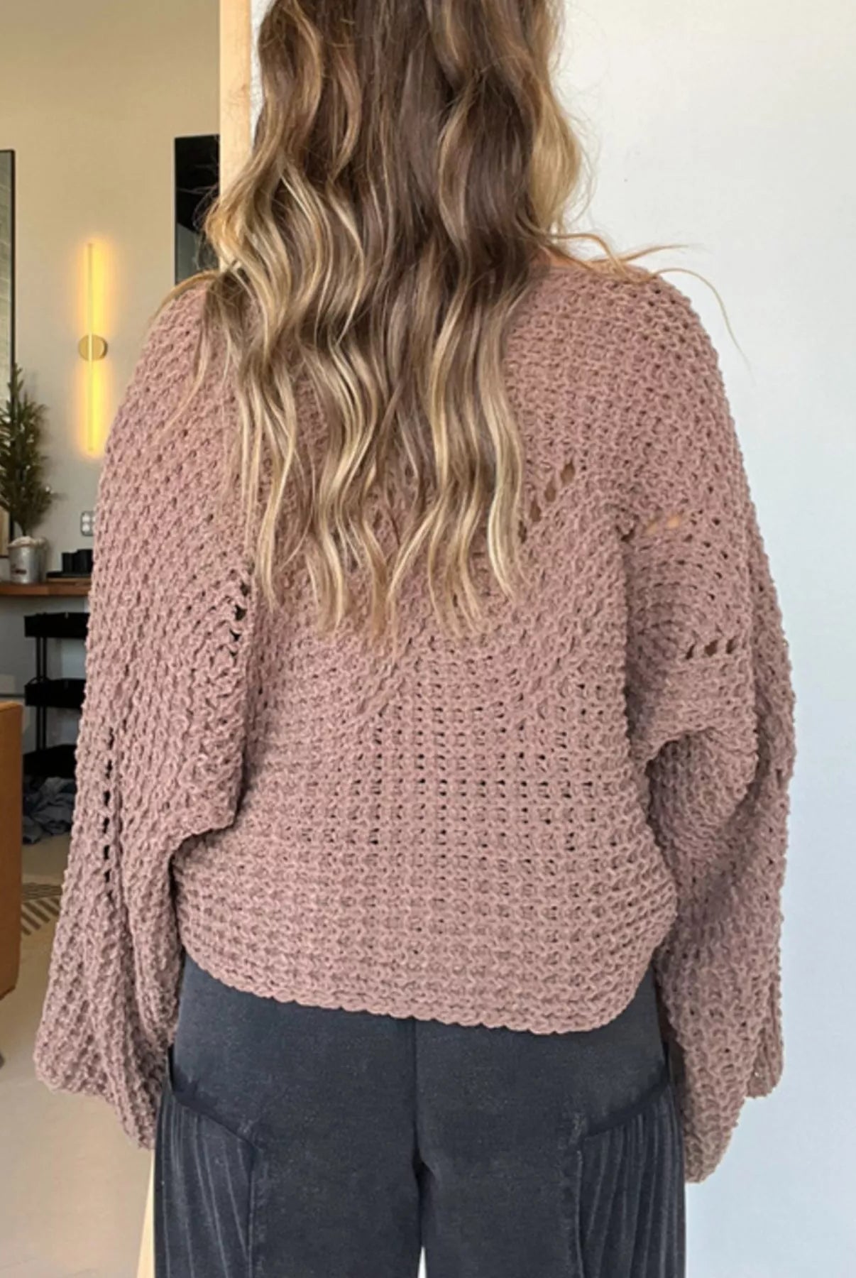 Openwork Batwing Sleeve Sweater-Sweater-Krush Kandy, Women's Online Fashion Boutique Located in Phoenix, Arizona (Scottsdale Area)
