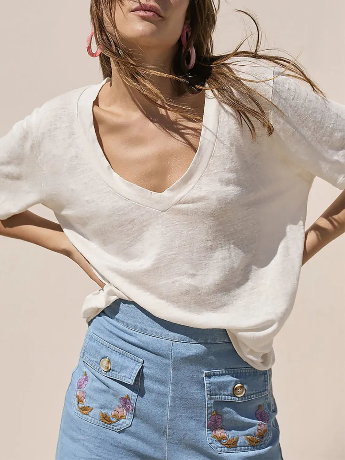Essential V-Neck Basic Tee-Krush Kandy, Women's Online Fashion Boutique Located in Phoenix, Arizona (Scottsdale Area)