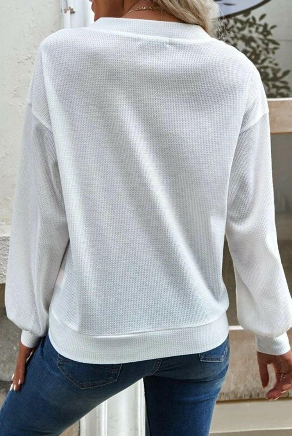 V-Neck Dropped Shoulder Blouse-Krush Kandy, Women's Online Fashion Boutique Located in Phoenix, Arizona (Scottsdale Area)