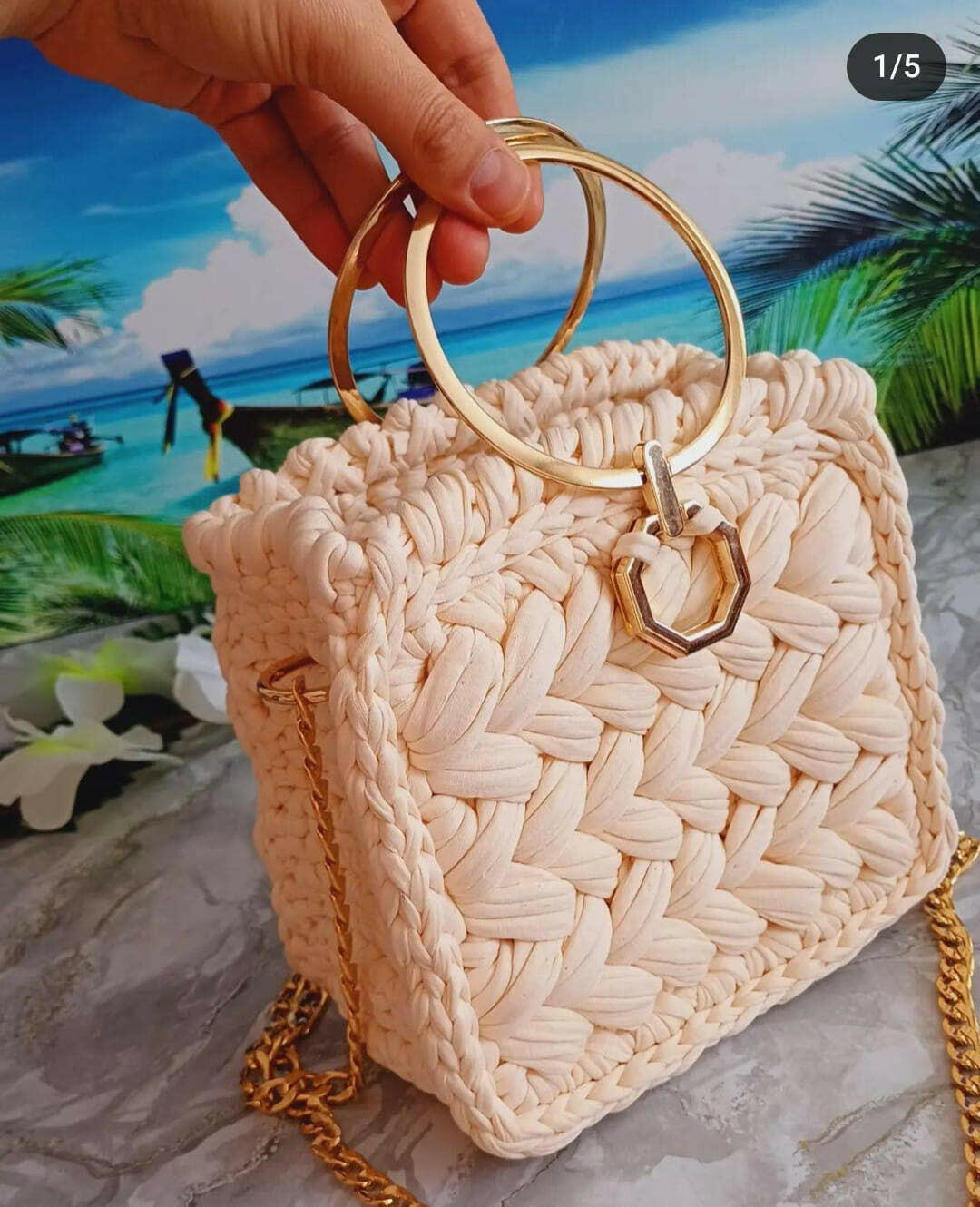 Knotty & Nice Handmade Crochet Evening Clutch Bag-handbags-Krush Kandy, Women's Online Fashion Boutique Located in Phoenix, Arizona (Scottsdale Area)