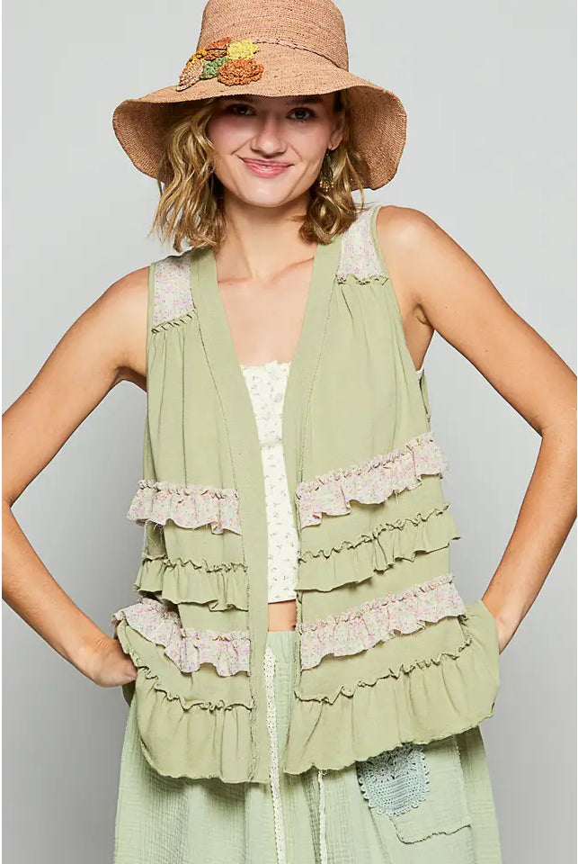 Ruffle Knit Cardigan-Krush Kandy, Women's Online Fashion Boutique Located in Phoenix, Arizona (Scottsdale Area)