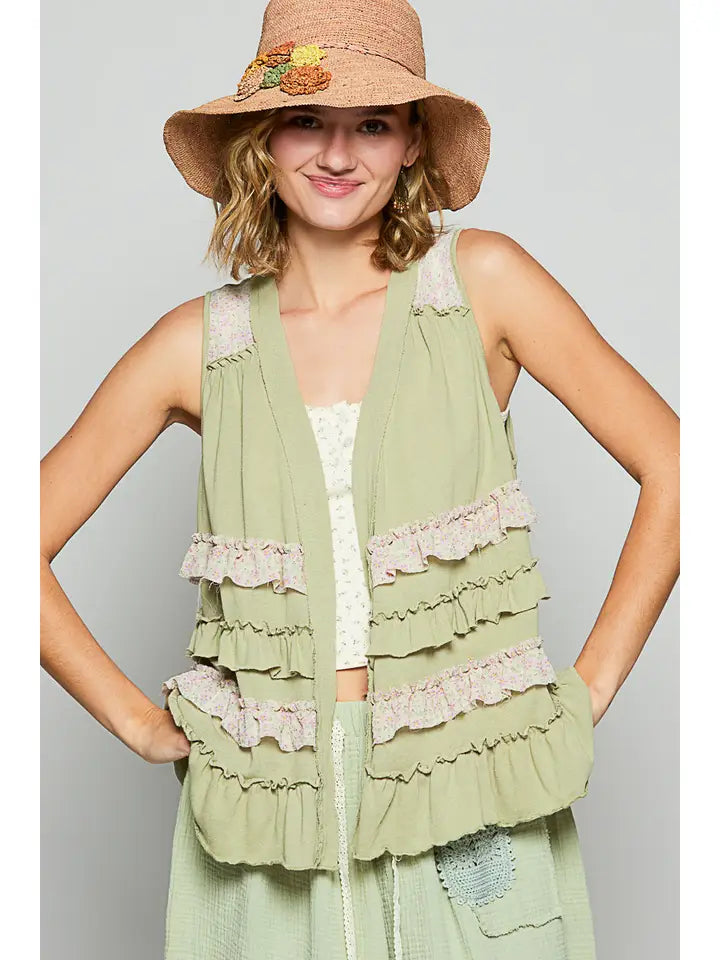 Ruffle Knit Cardigan-Krush Kandy, Women's Online Fashion Boutique Located in Phoenix, Arizona (Scottsdale Area)