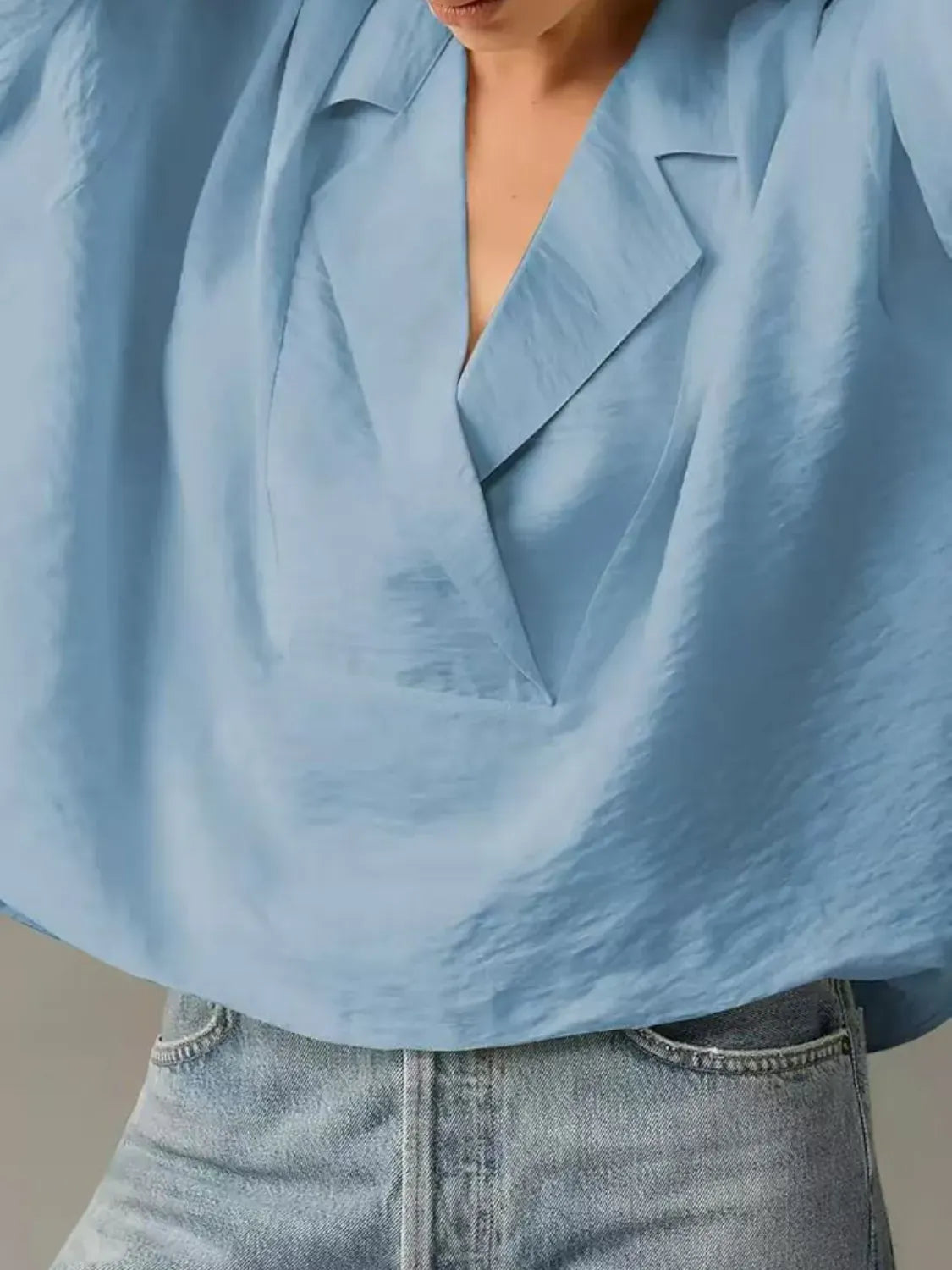 Collared Neck Half Sleeve Blouse-Krush Kandy, Women's Online Fashion Boutique Located in Phoenix, Arizona (Scottsdale Area)