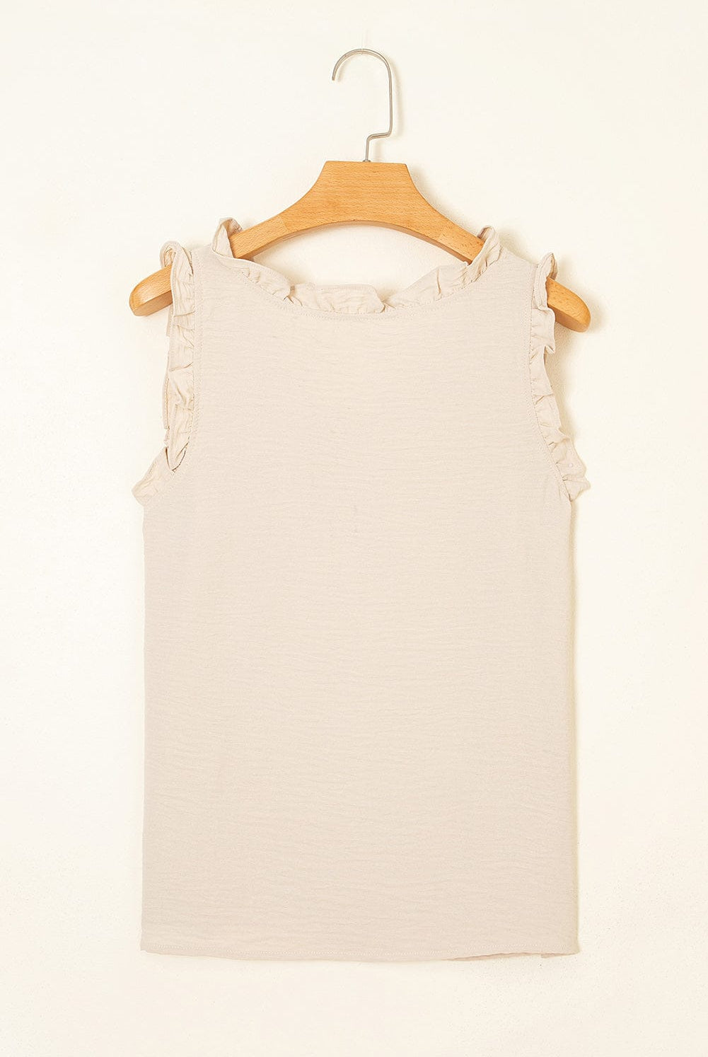 Soft Ruffle Trim Sleeveless Top-Tops-Krush Kandy, Women's Online Fashion Boutique Located in Phoenix, Arizona (Scottsdale Area)