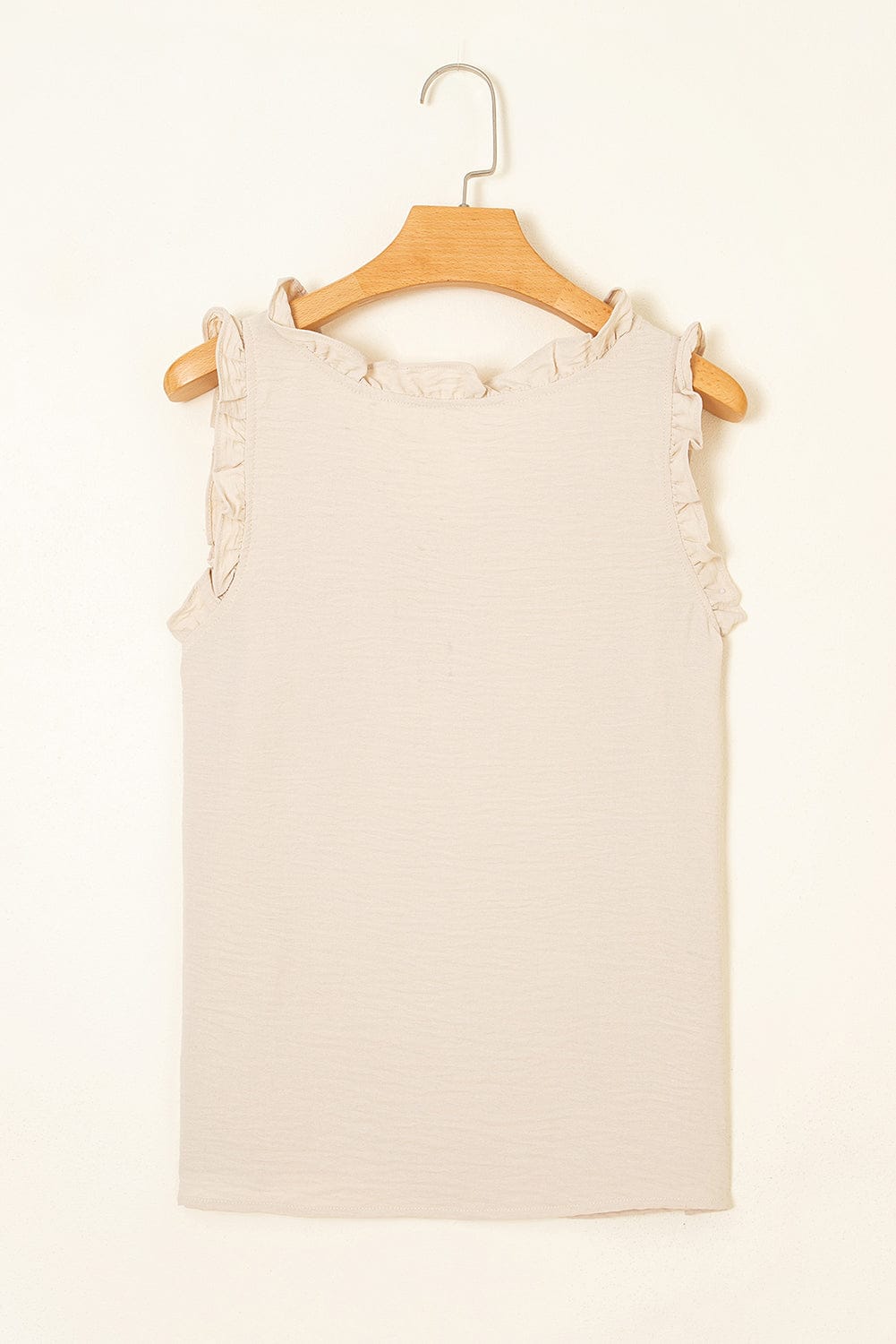 Soft Ruffle Trim Sleeveless Top-Tops-Krush Kandy, Women's Online Fashion Boutique Located in Phoenix, Arizona (Scottsdale Area)