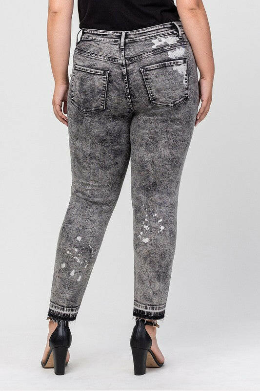 VERVET | So Sassy Distressed Acid Wash Jeans | PLUS/REG-Jeans-Krush Kandy, Women's Online Fashion Boutique Located in Phoenix, Arizona (Scottsdale Area)