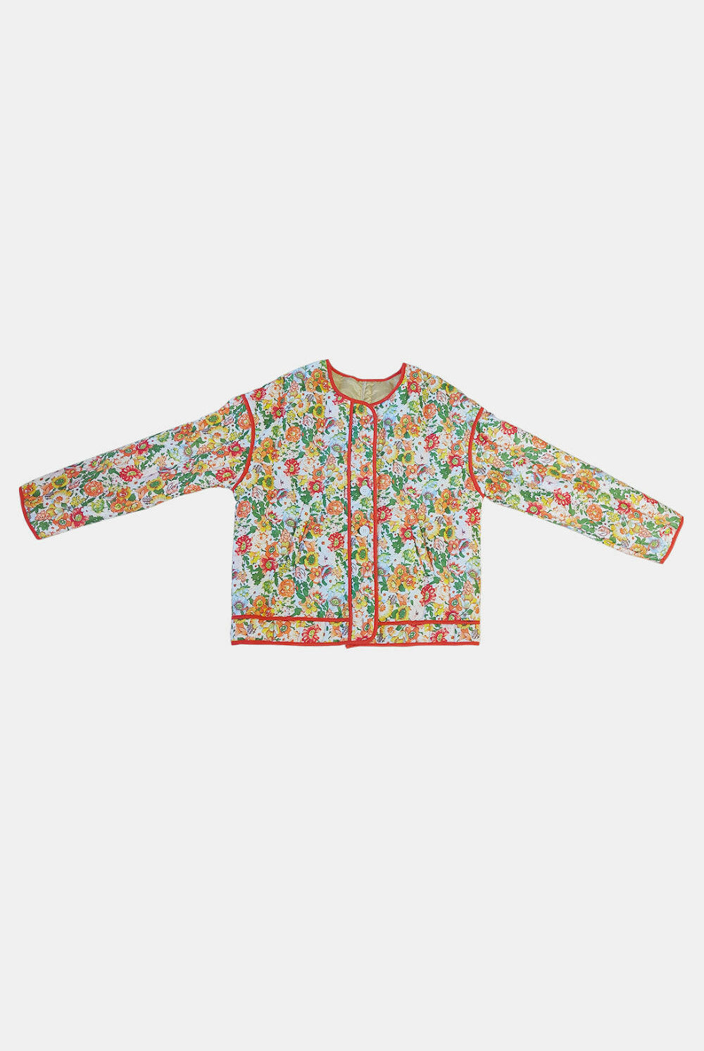 Floral Button Up Long Sleeve Winter Coat-Krush Kandy, Women's Online Fashion Boutique Located in Phoenix, Arizona (Scottsdale Area)