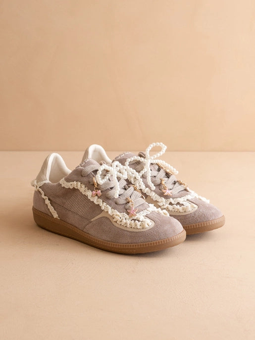 The April - Lace-trimmed Retro Sneaker-Shoes-Krush Kandy, Women's Online Fashion Boutique Located in Phoenix, Arizona (Scottsdale Area)